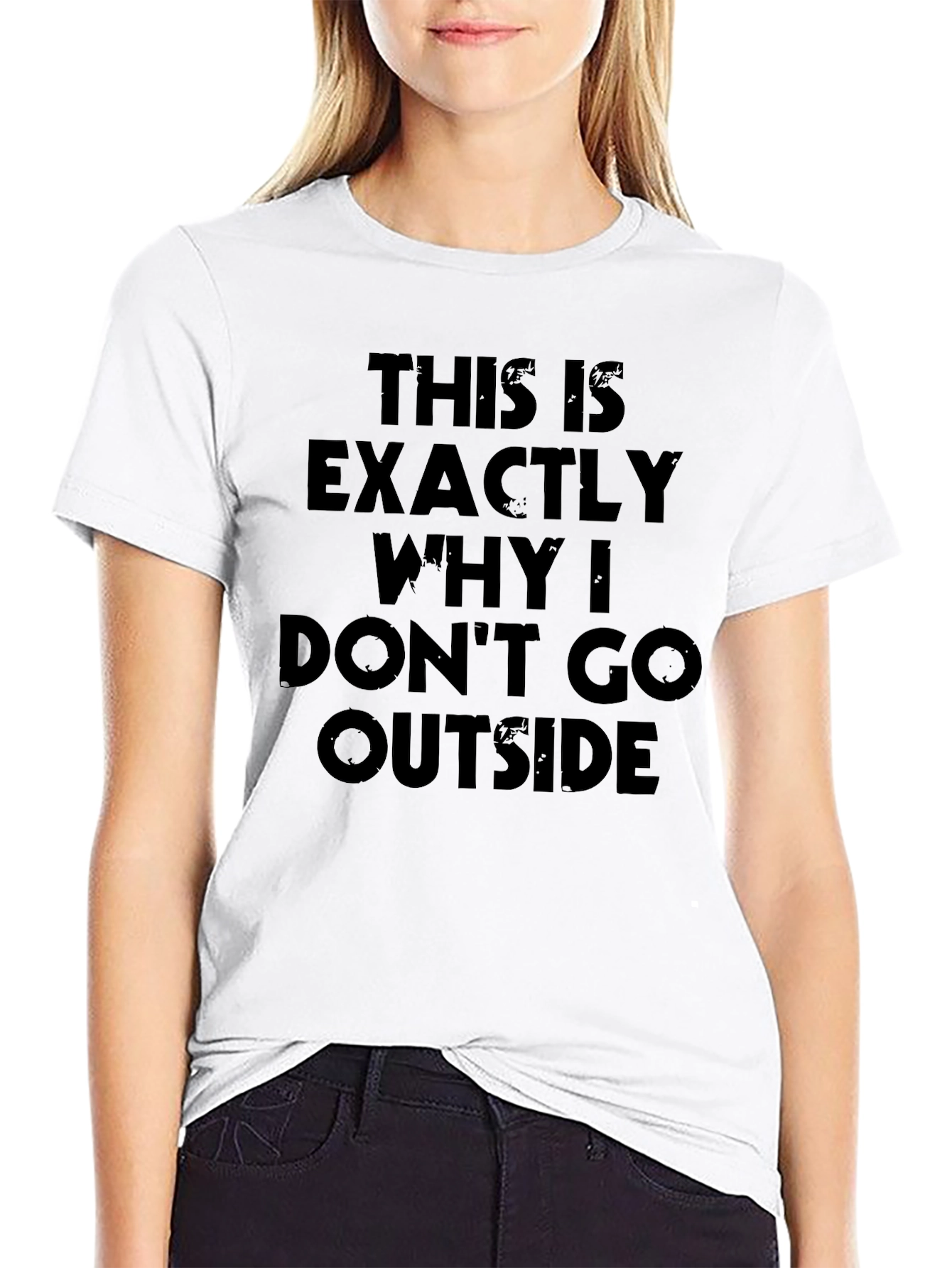 Funny Anti-Social Graphic Tee - Dont Go Outside