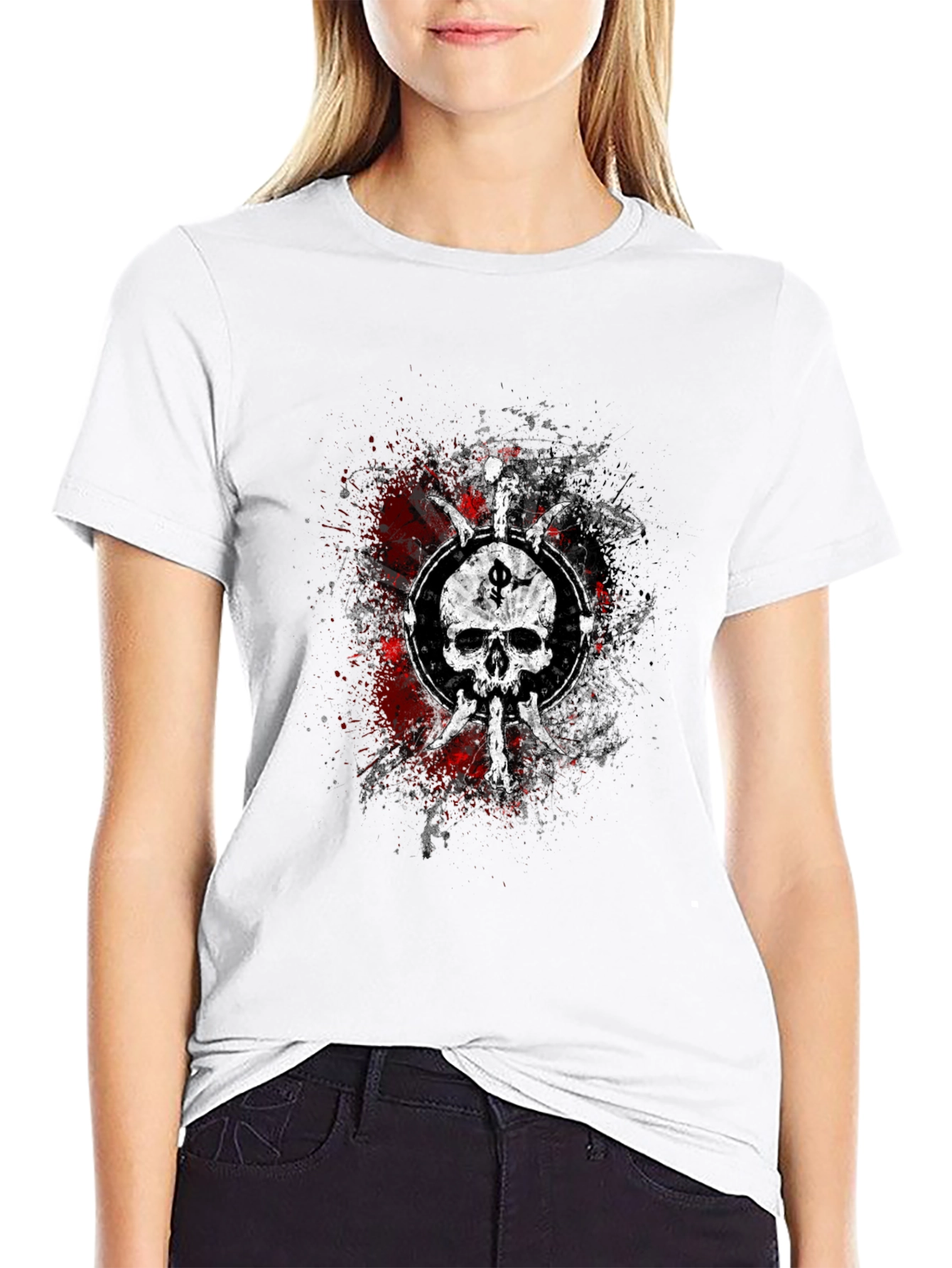 Skull & Dagger Graphic Tee - Black