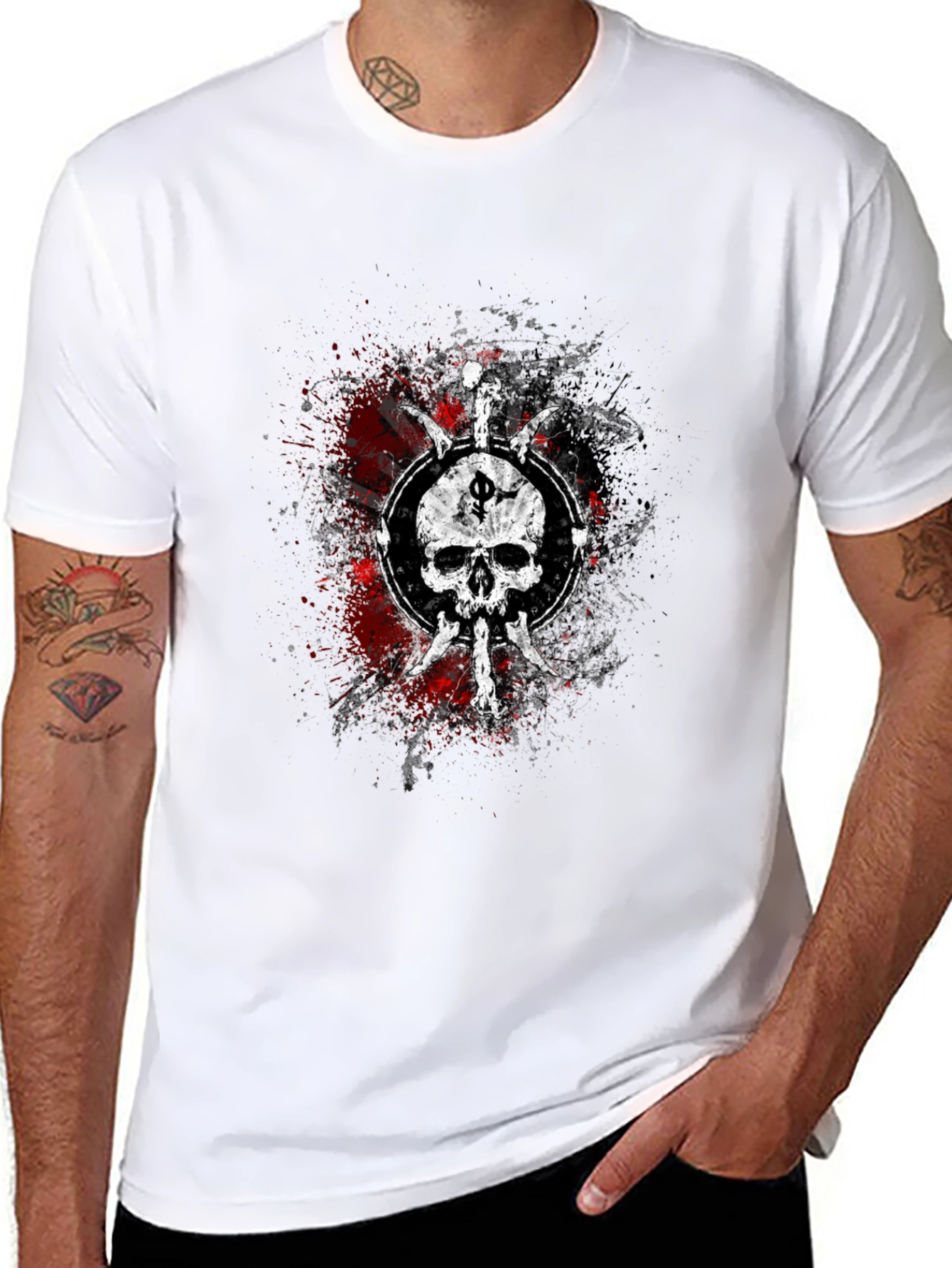 Skull & Dagger Graphic Tee - Black