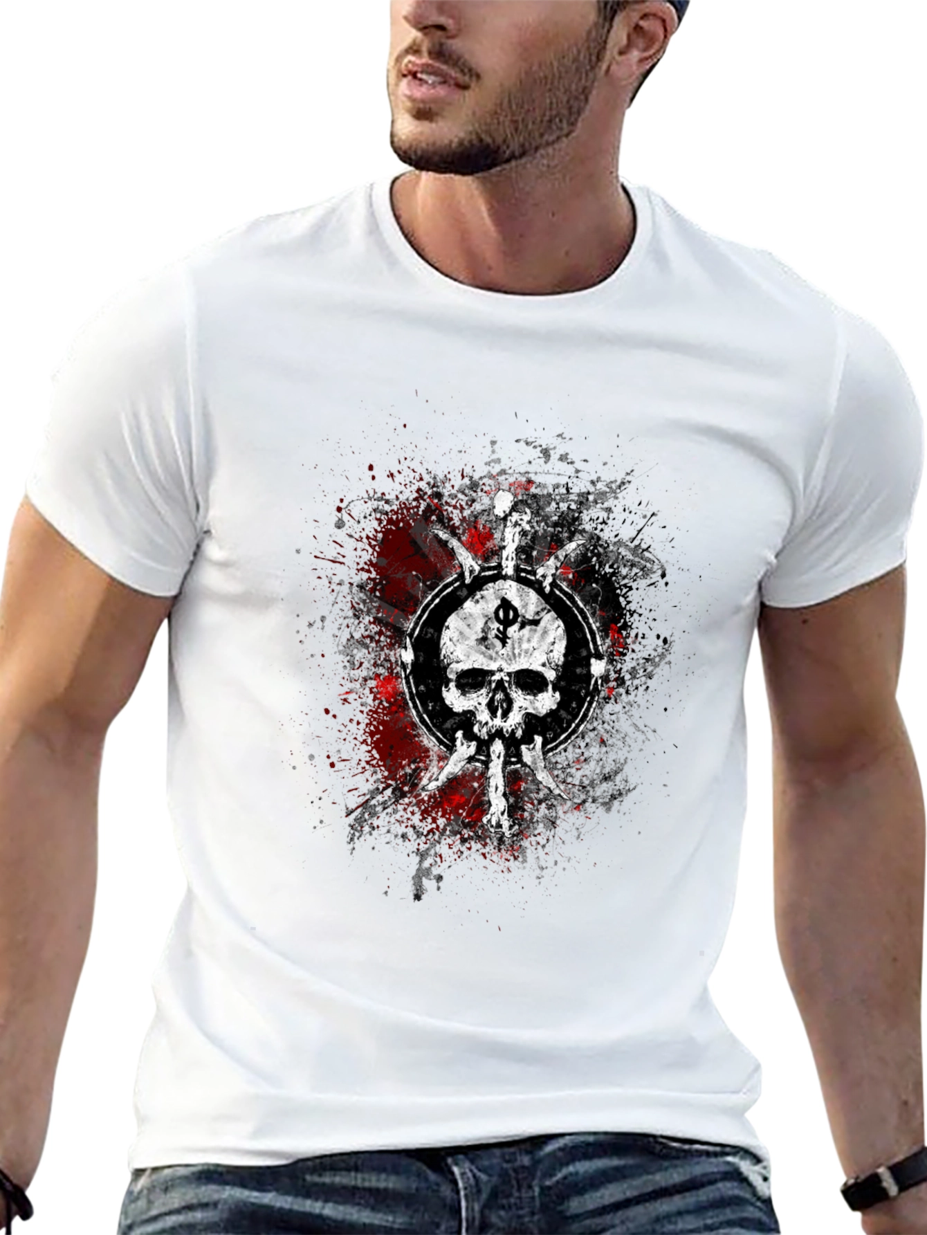 Skull & Dagger Graphic Tee - Black