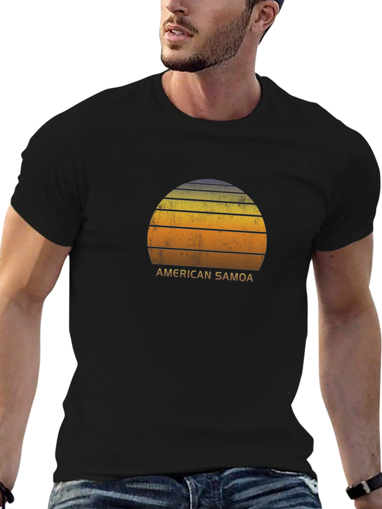 American Samoa Sunset Graphic T-Shirt