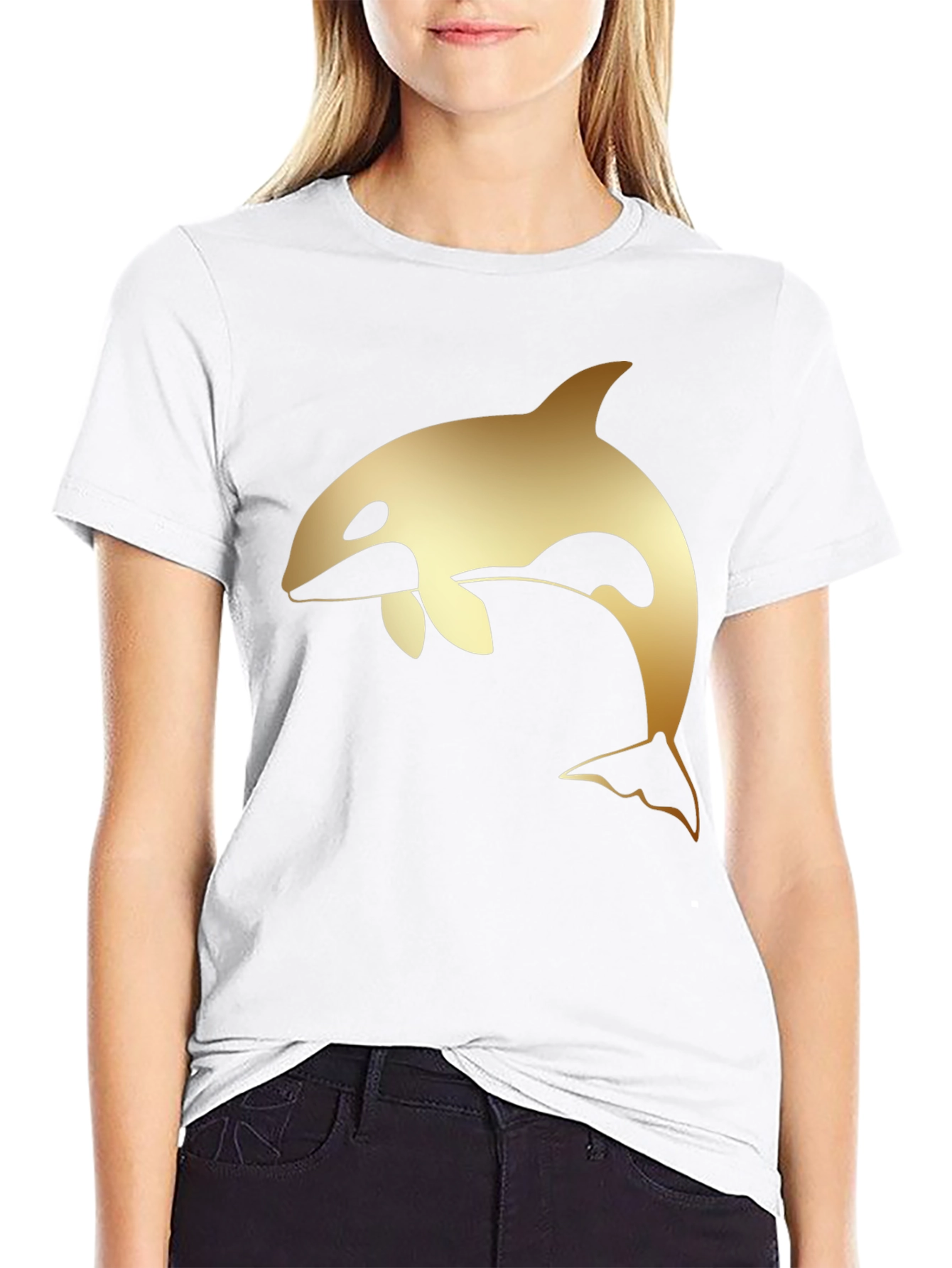 Orca Graphic Tee - Stylish Black Cotton T-Shirt