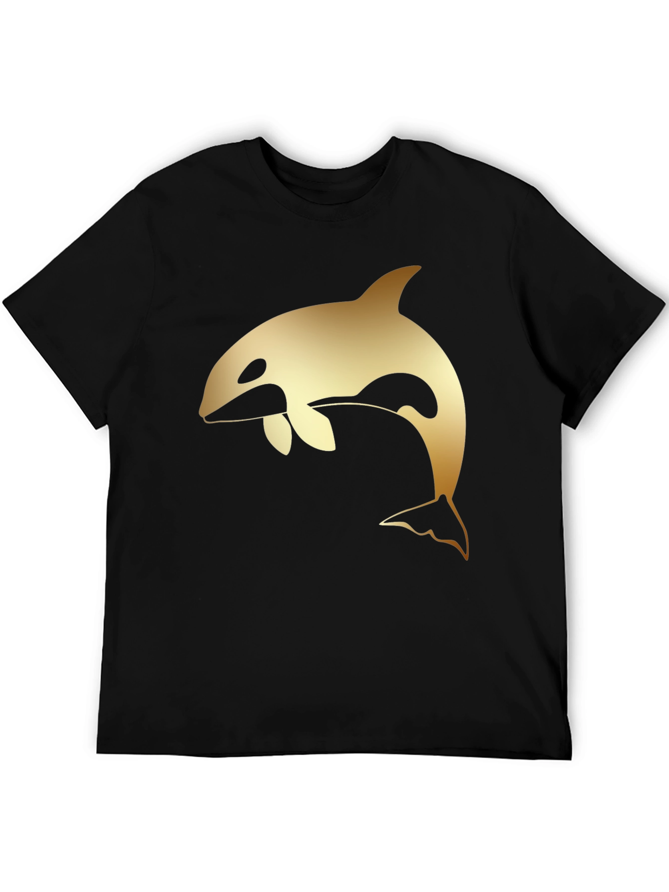 Orca Graphic Tee - Stylish Black Cotton T-Shirt