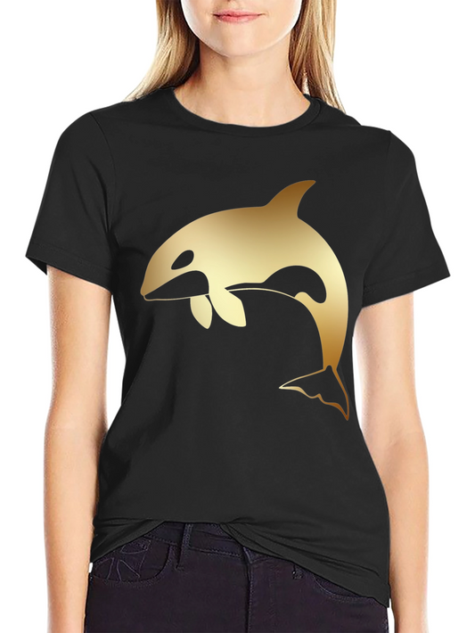 Orca Graphic Tee - Stylish Black Cotton T-Shirt