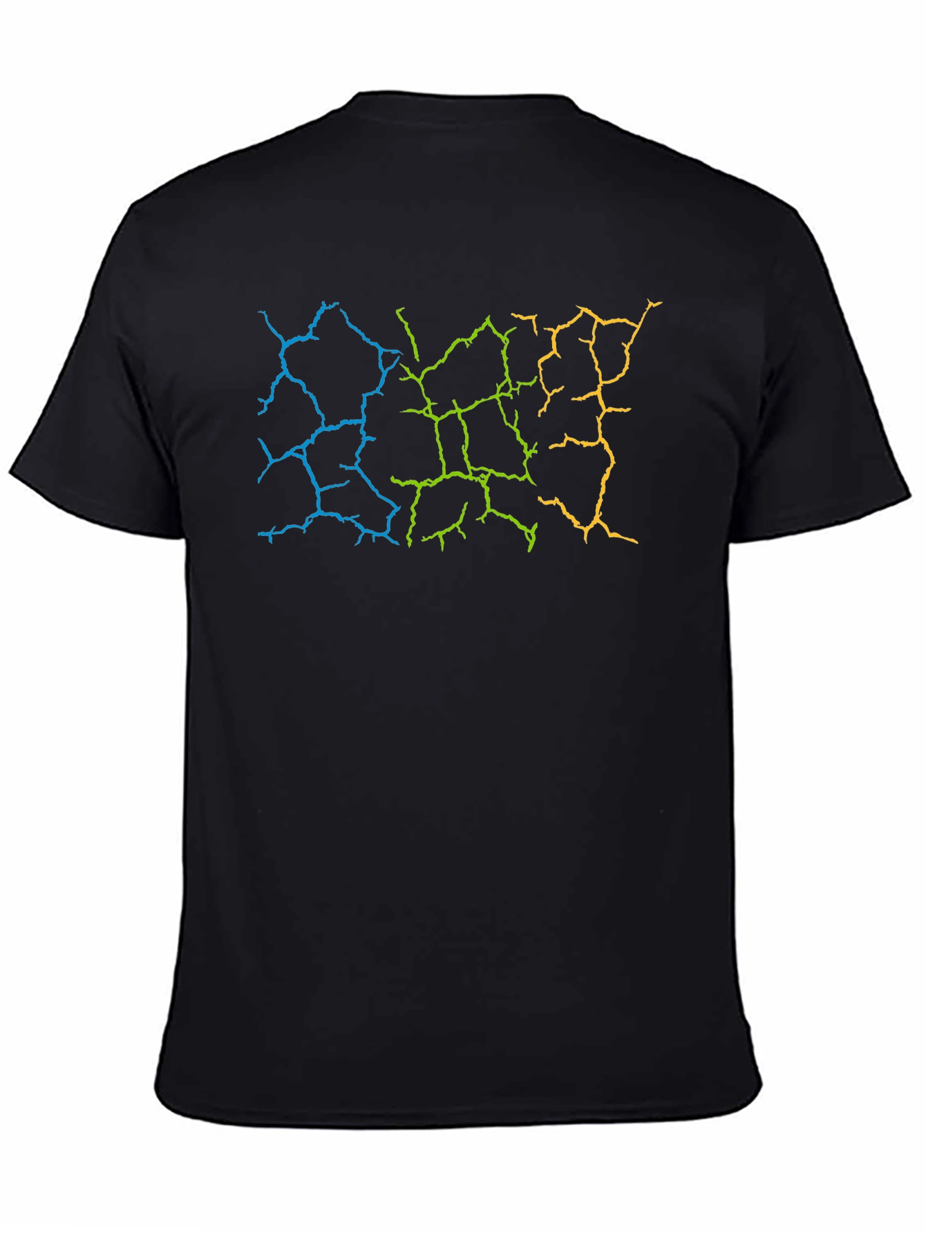 Cracked Earth Graphic Black T-Shirt