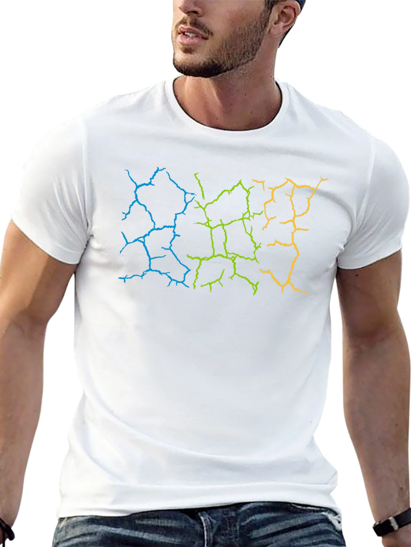 Cracked Earth Graphic Black T-Shirt