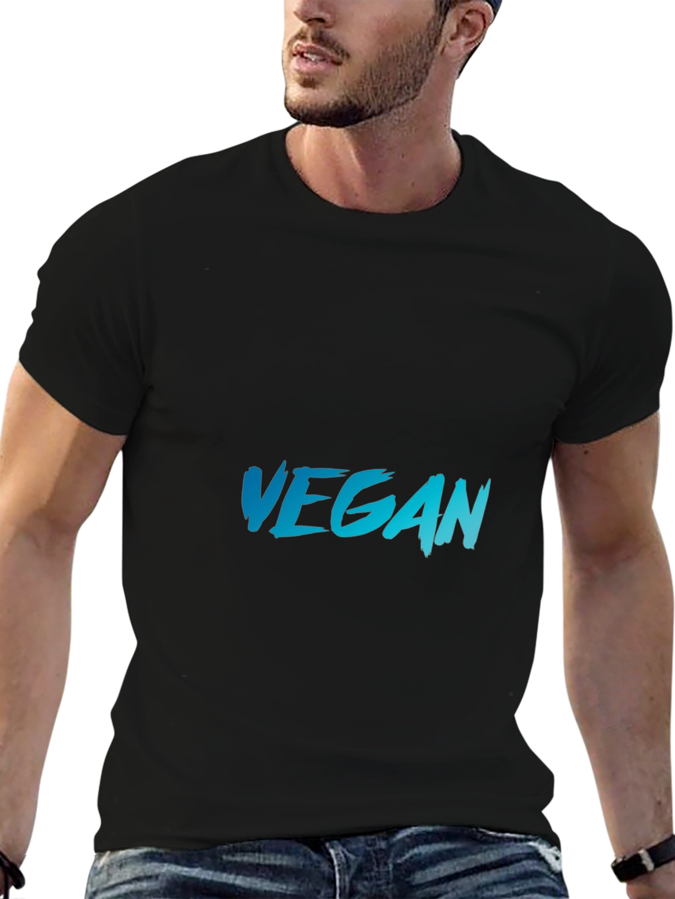 Vegan Black T-Shirt - Stylish & Comfortable