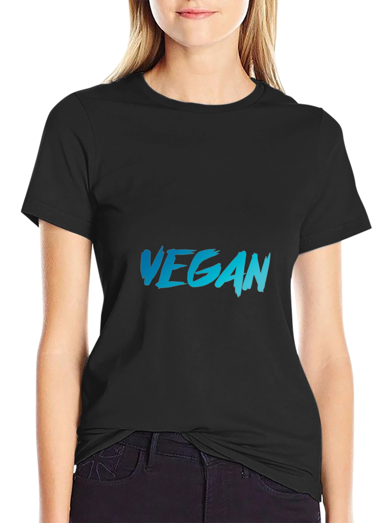 Vegan Black T-Shirt - Stylish & Comfortable