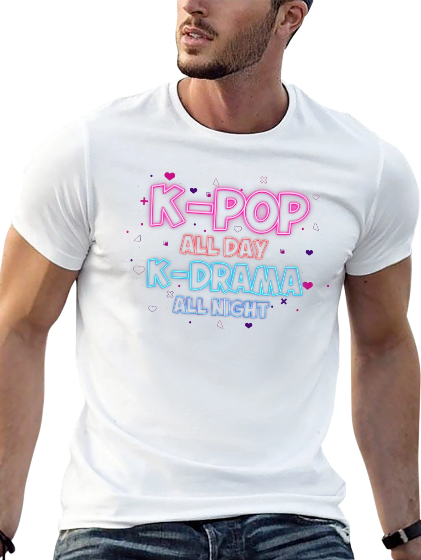K-Pop All Day K-Drama All Night Black T-Shirt