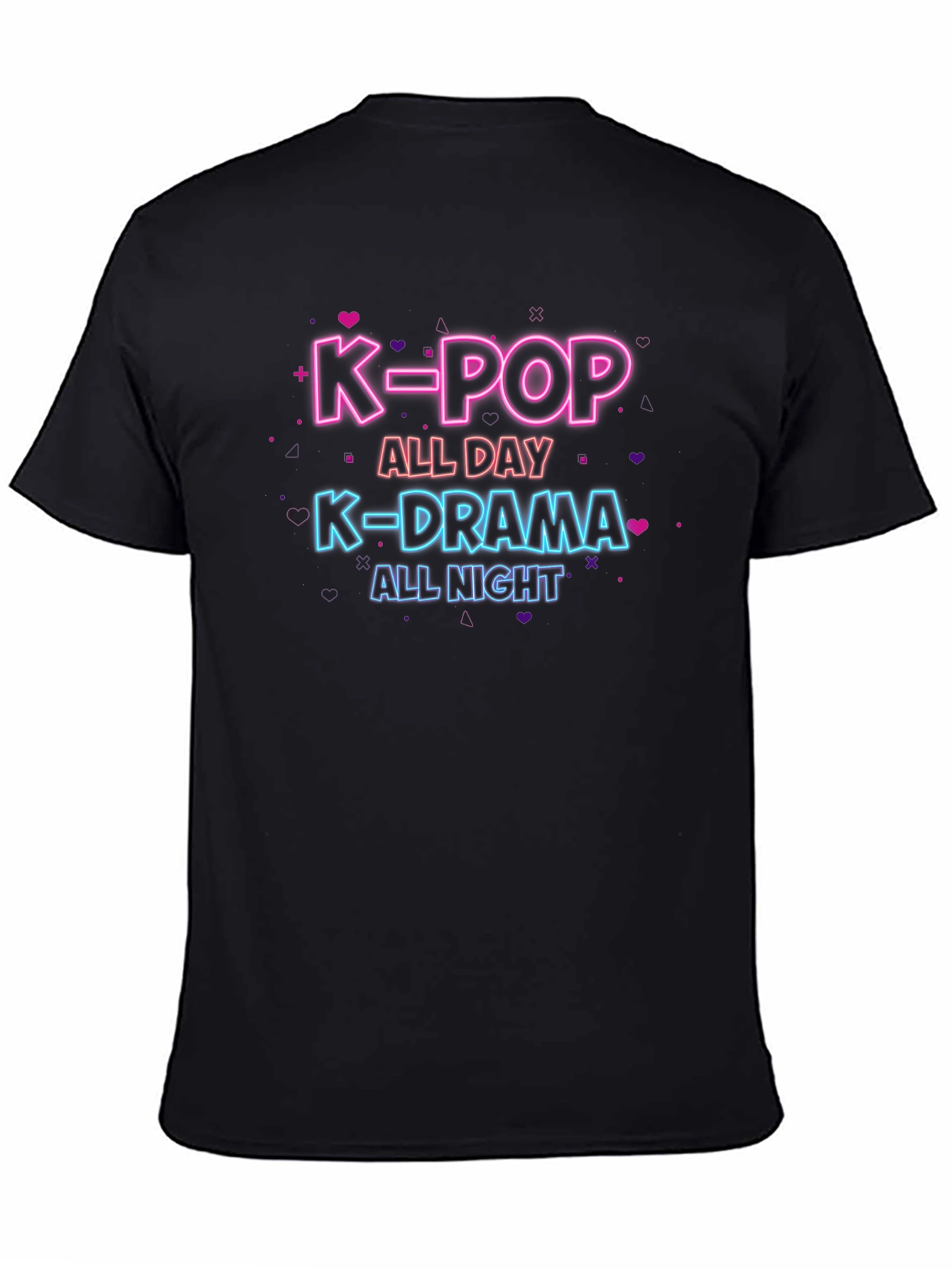 K-Pop All Day K-Drama All Night Black T-Shirt