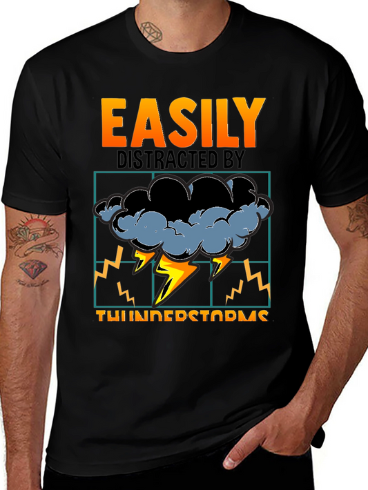 Easily Distracted By Thunderstorms T-Shirt