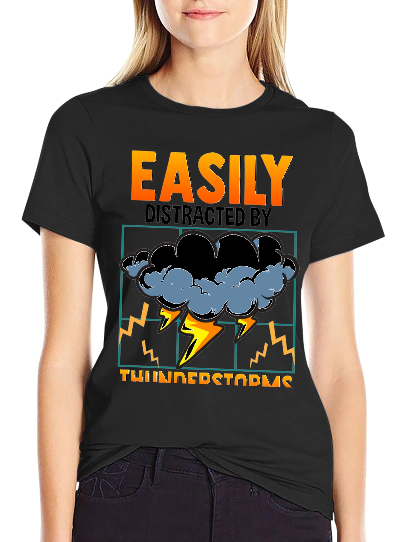 Easily Distracted By Thunderstorms T-Shirt