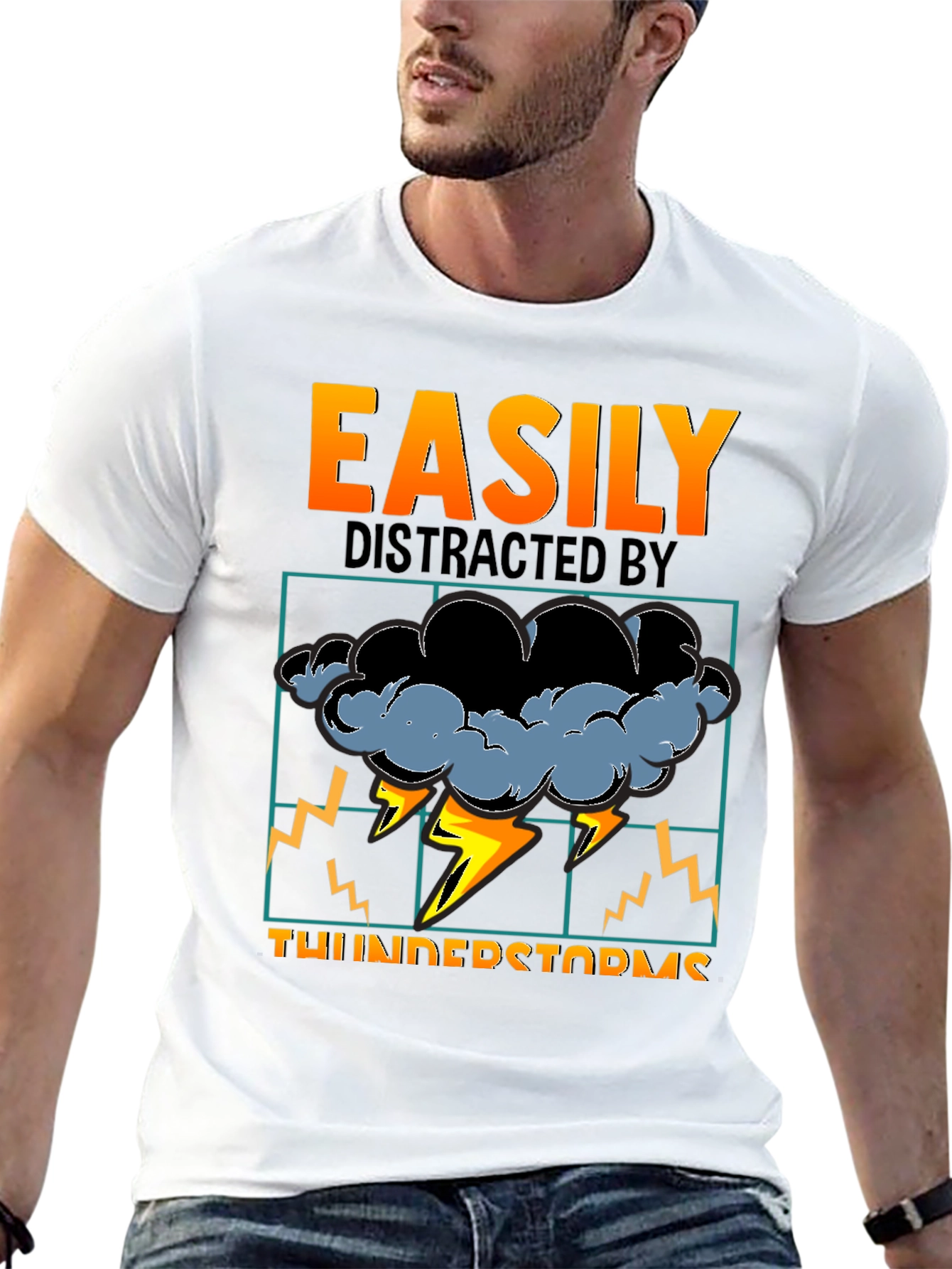 Easily Distracted By Thunderstorms T-Shirt