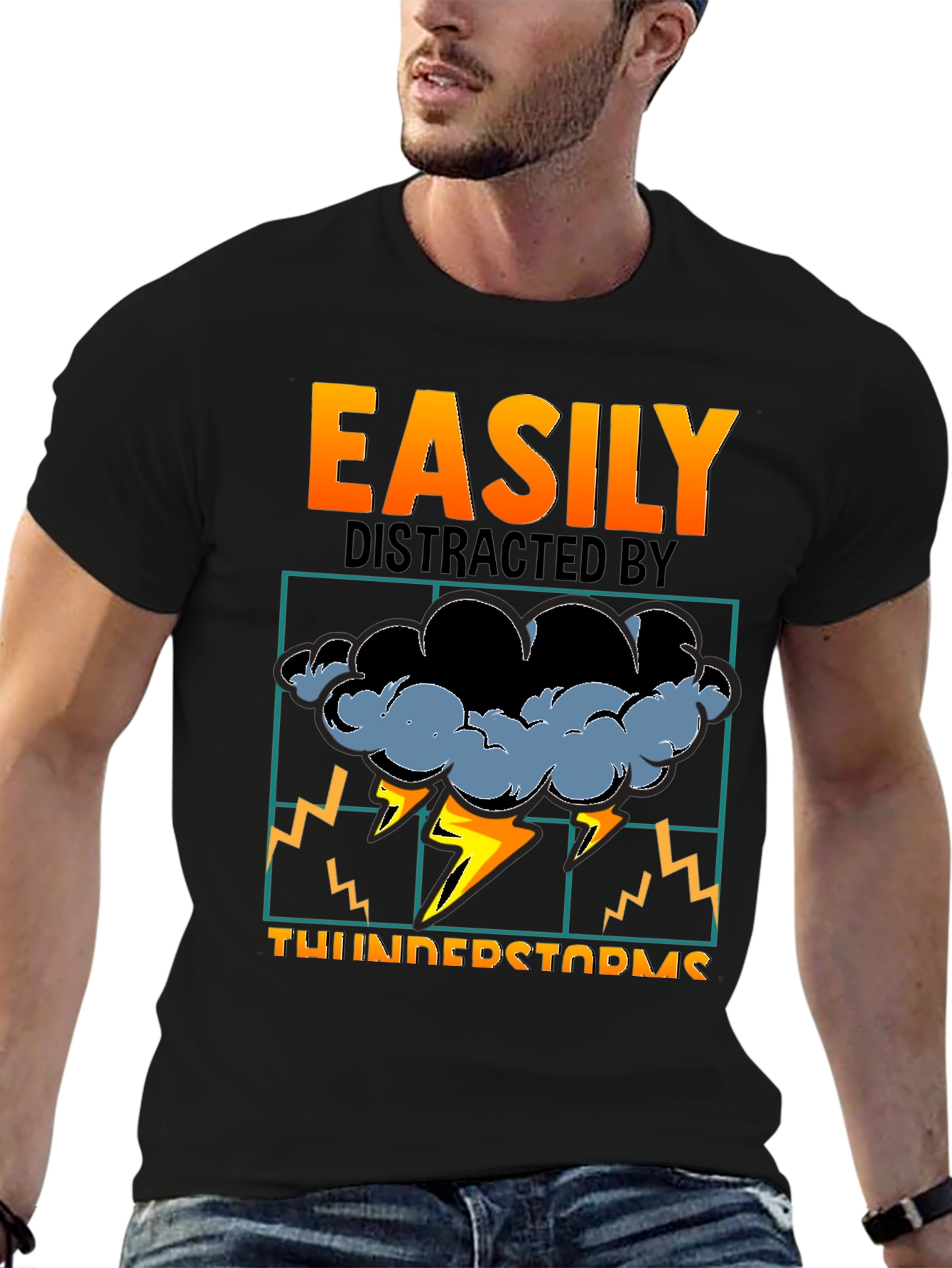 Easily Distracted By Thunderstorms T-Shirt