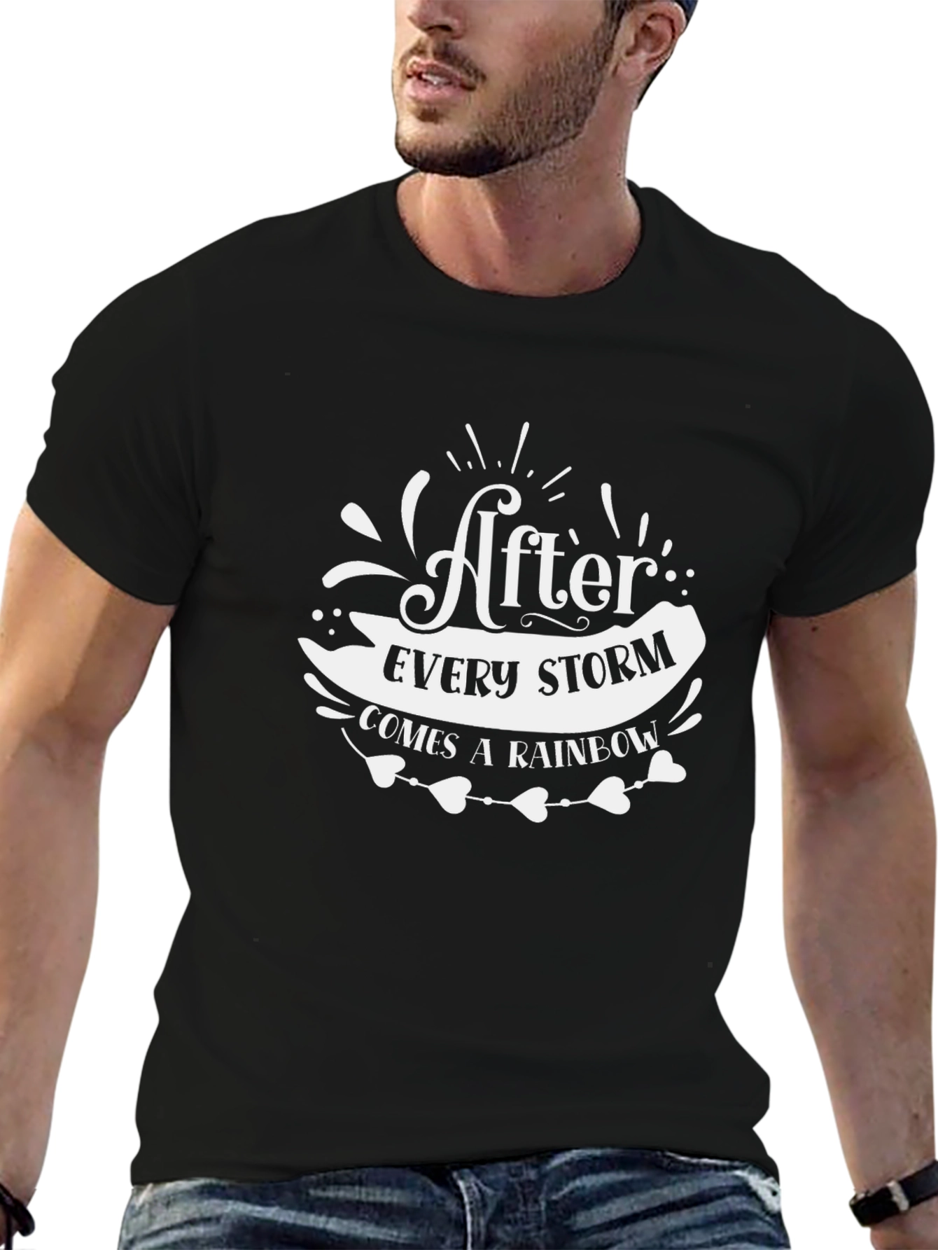Inspirational After Every Storm Rainbow Graphic Tee