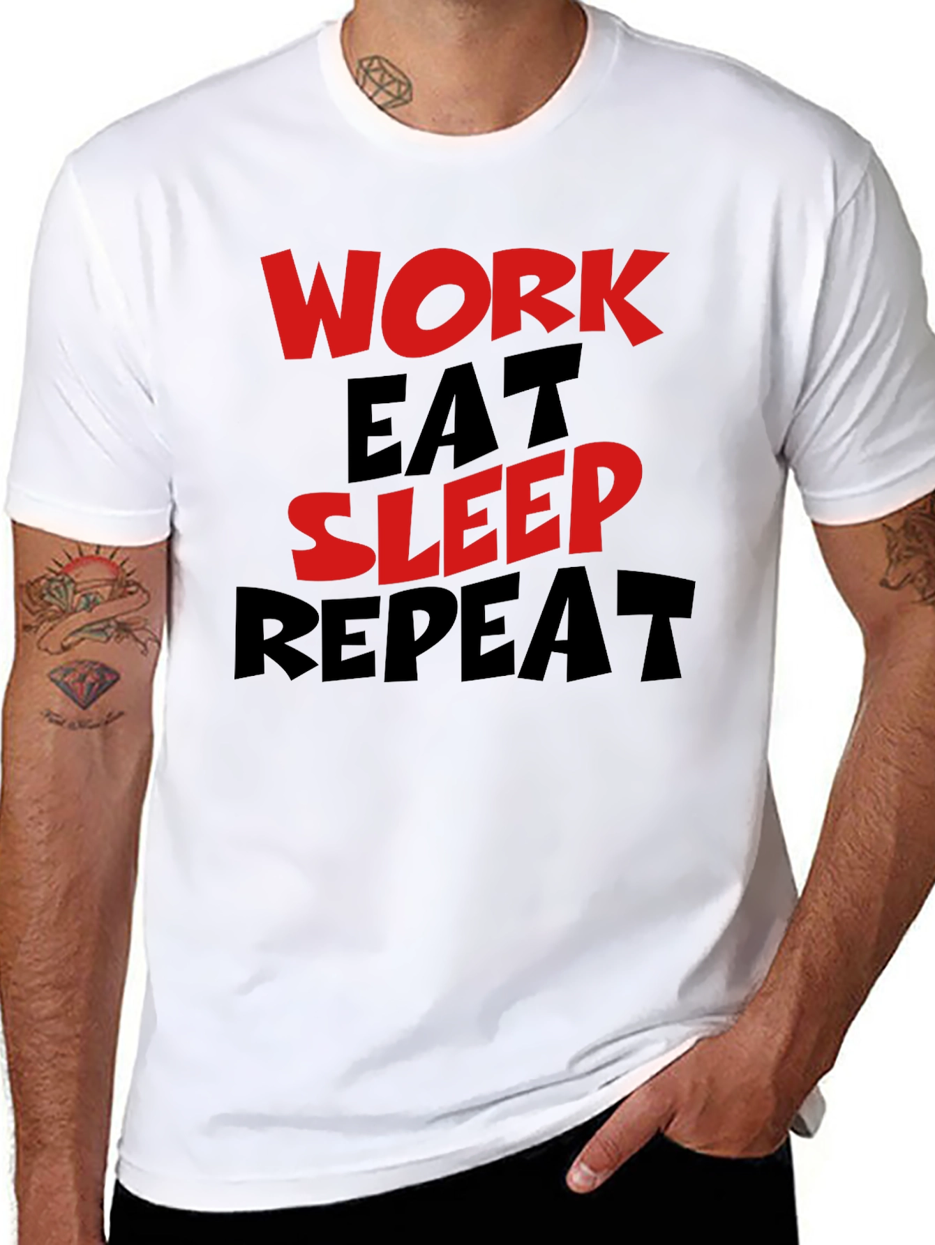 Work Eat Sleep Repeat Graphic Tee