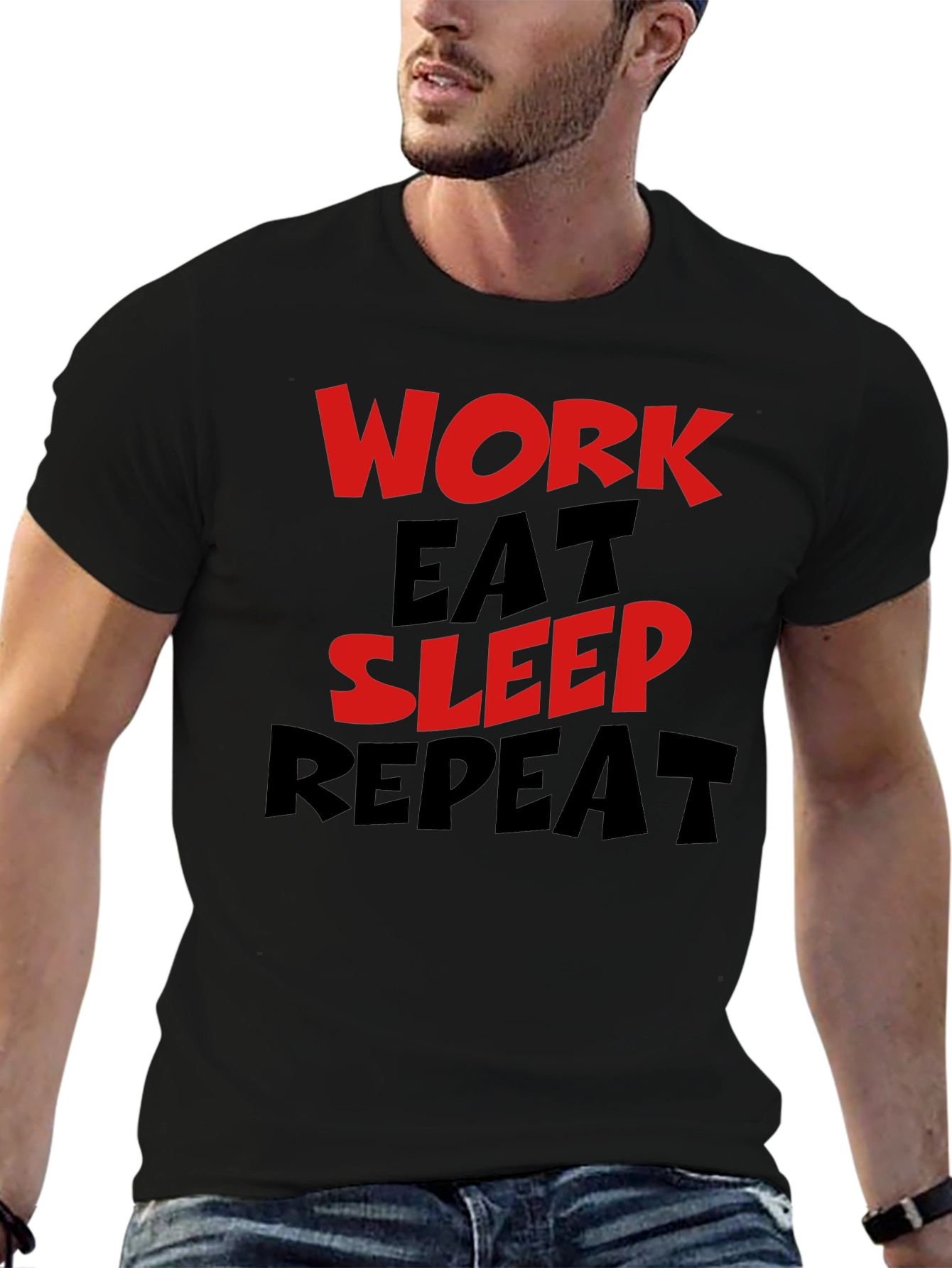 Work Eat Sleep Repeat Graphic Tee
