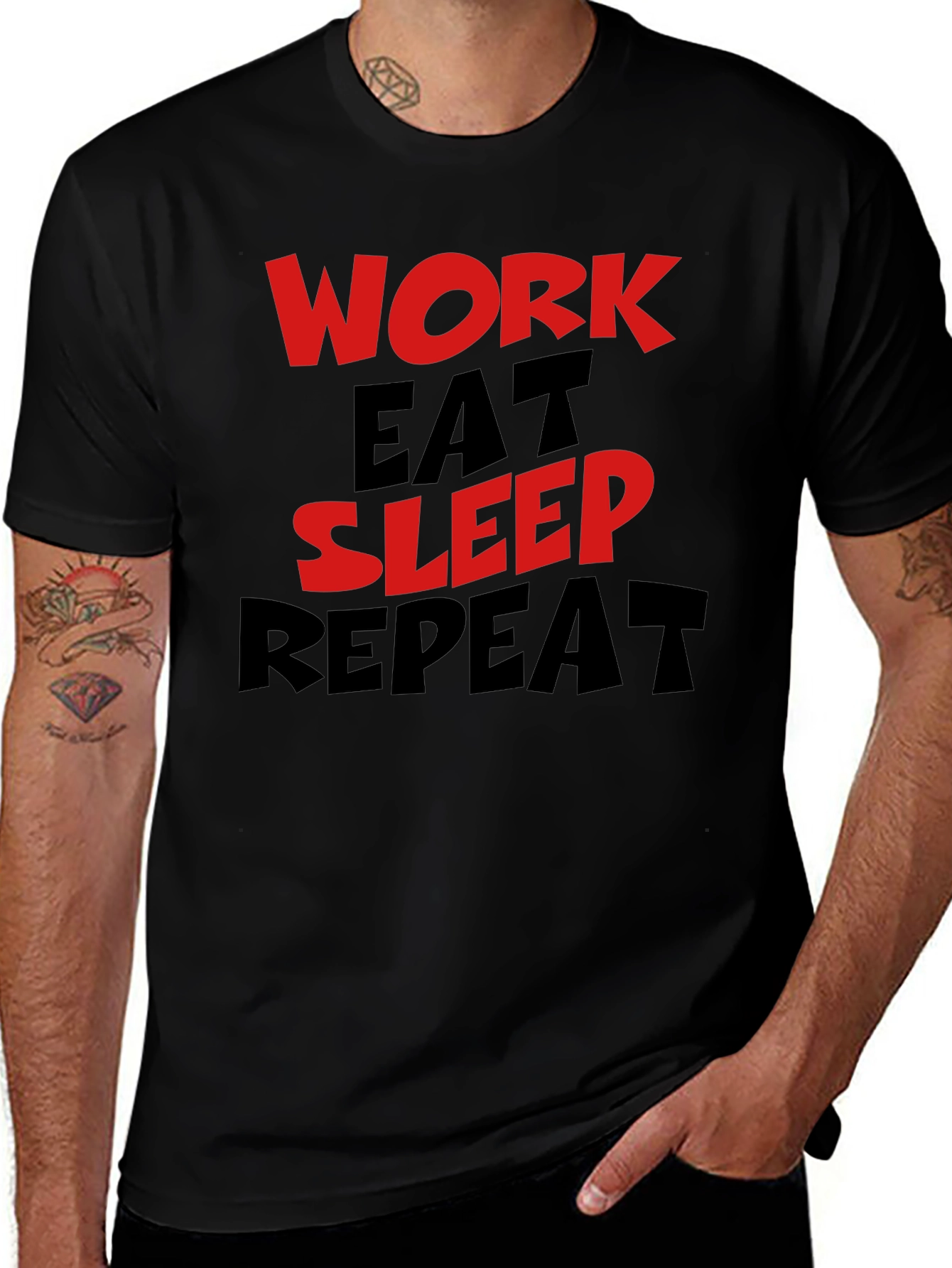 Work Eat Sleep Repeat Graphic Tee