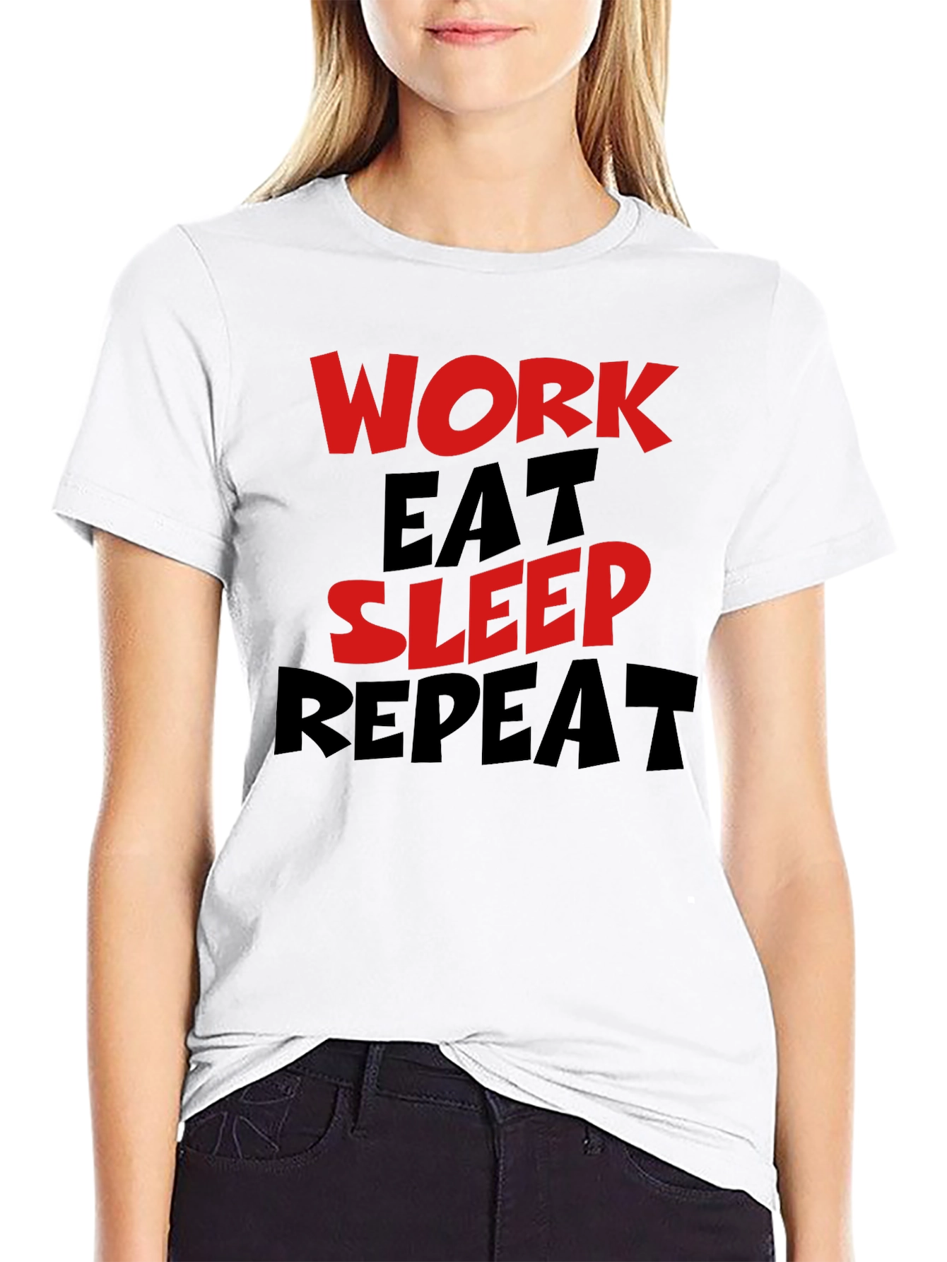 Work Eat Sleep Repeat Graphic Tee