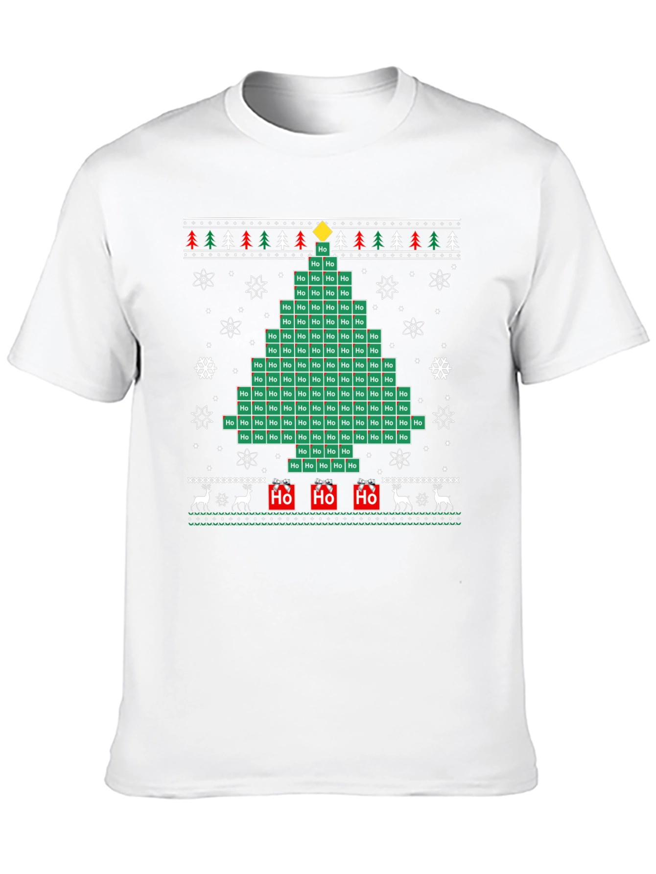 Funny Ho Chemistry Ugly Christmas Tree T-Shirt