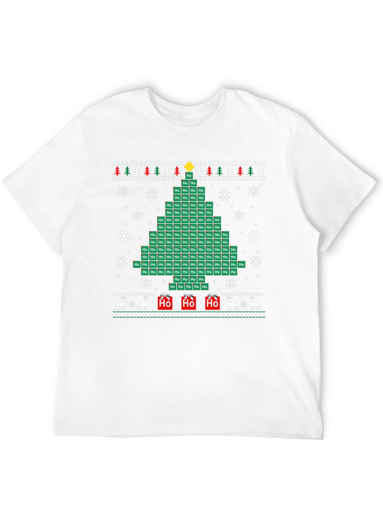 Funny Ho Chemistry Ugly Christmas Tree T-Shirt