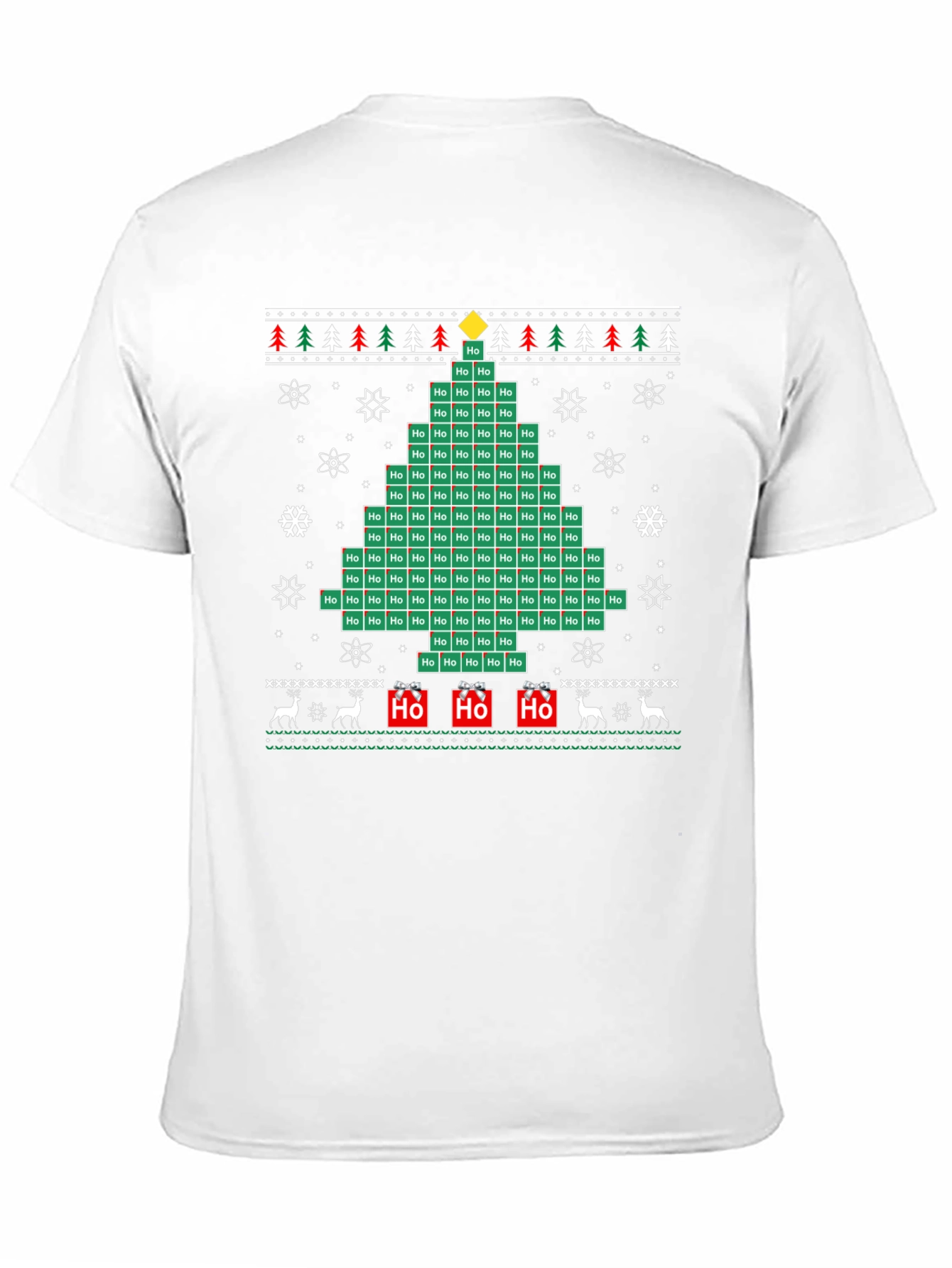 Funny Ho Chemistry Ugly Christmas Tree T-Shirt