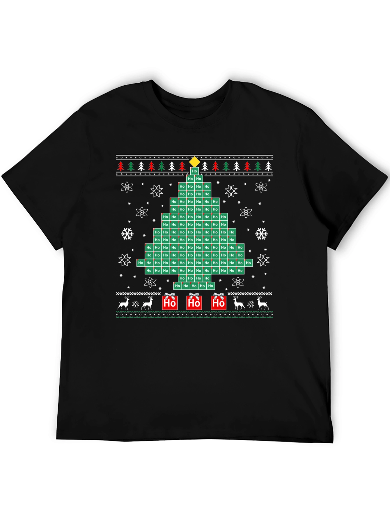 Funny Ho Chemistry Ugly Christmas Tree T-Shirt