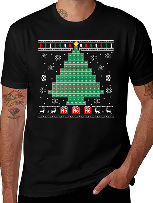 Funny Ho Chemistry Ugly Christmas Tree T-Shirt