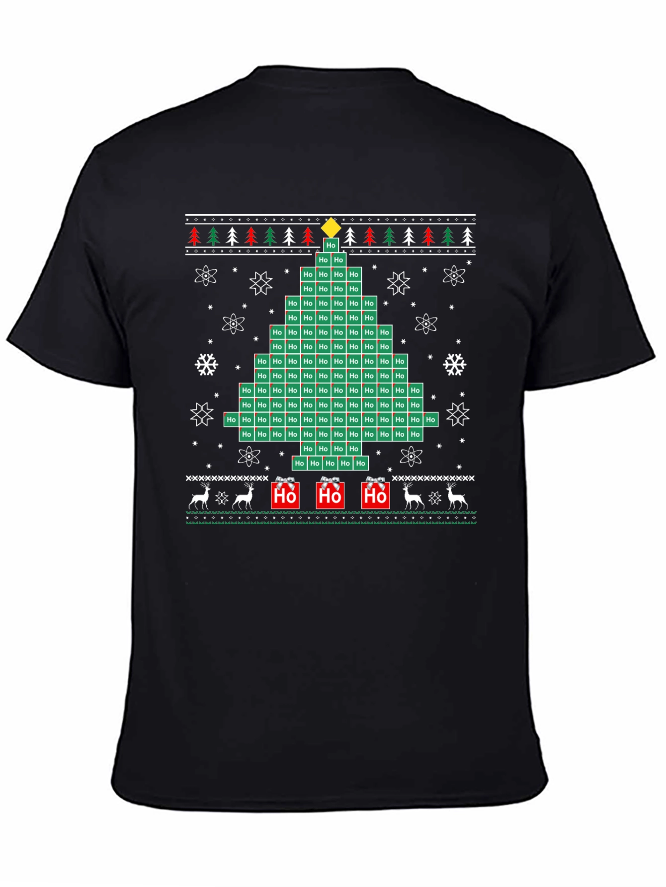 Funny Ho Chemistry Ugly Christmas Tree T-Shirt