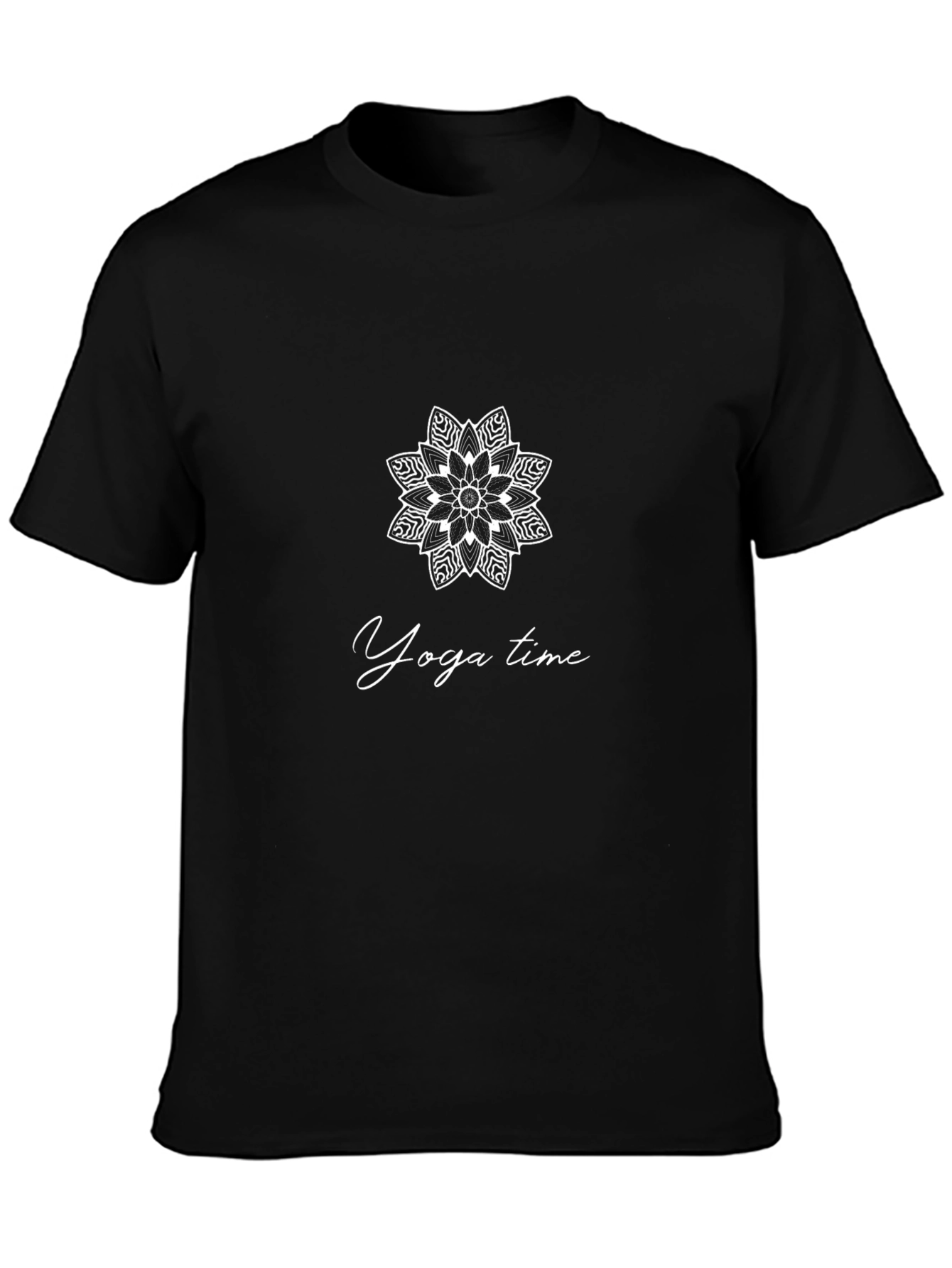 Yoga Time Black Graphic T-Shirt