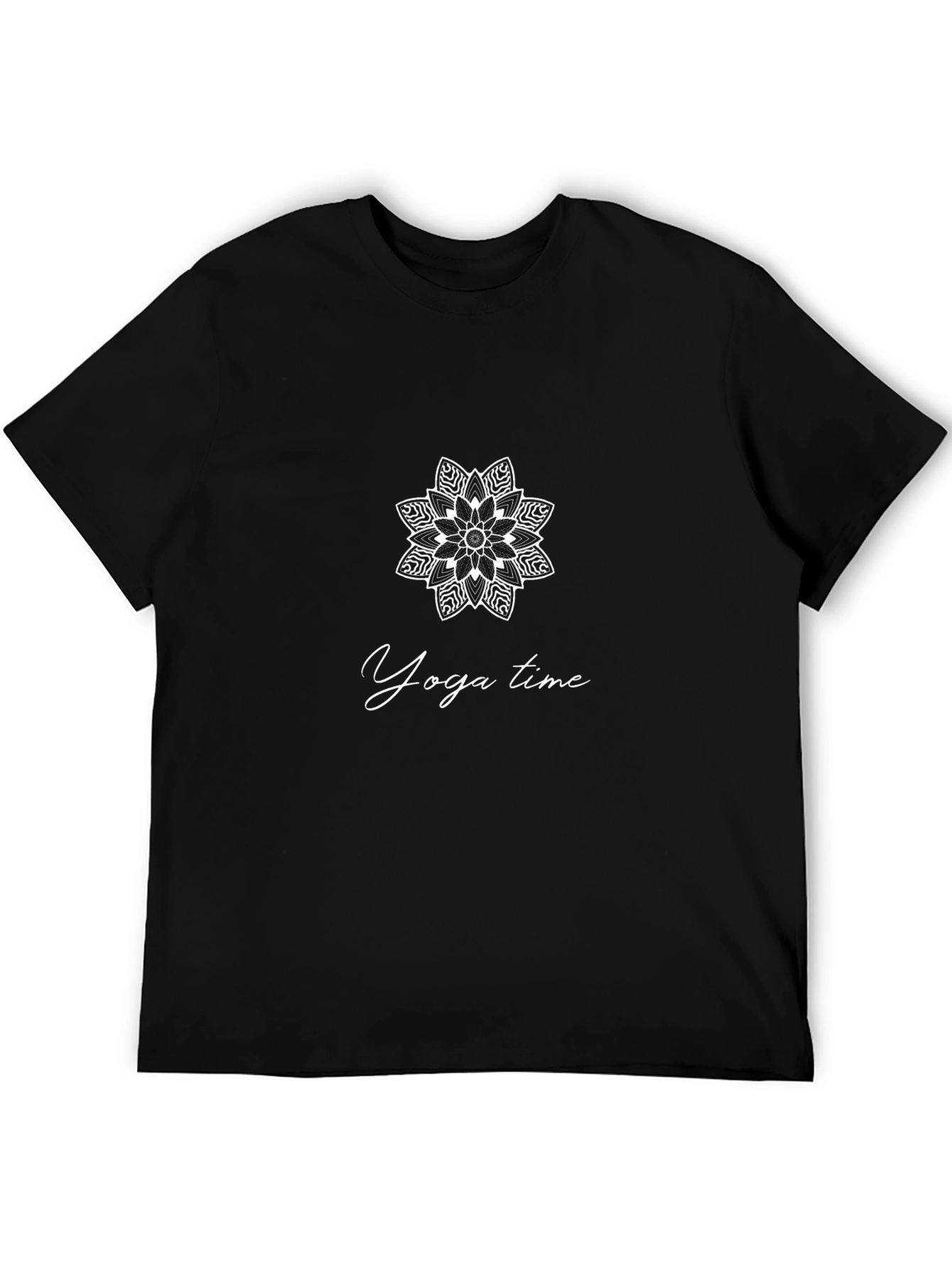 Yoga Time Black Graphic T-Shirt