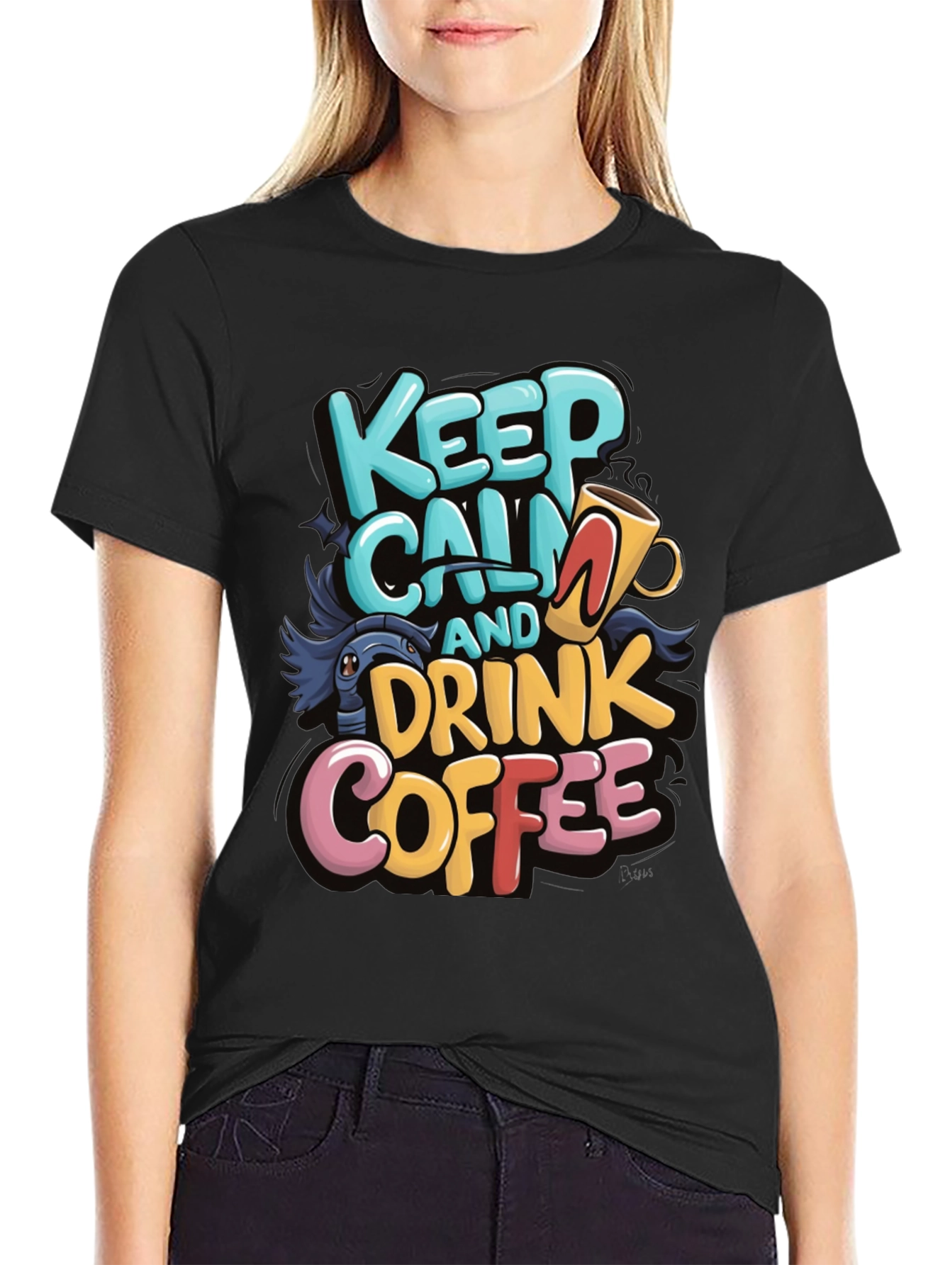 Keep Calm and Drink Coffee Graphic Tee
