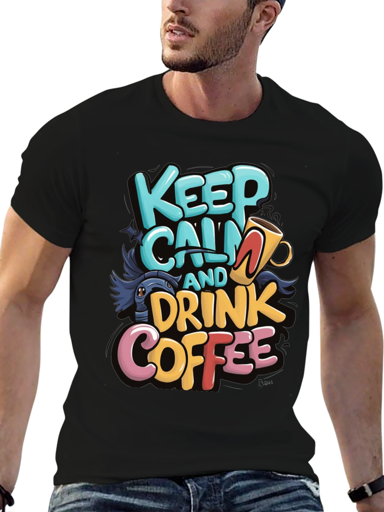 Keep Calm and Drink Coffee Graphic Tee