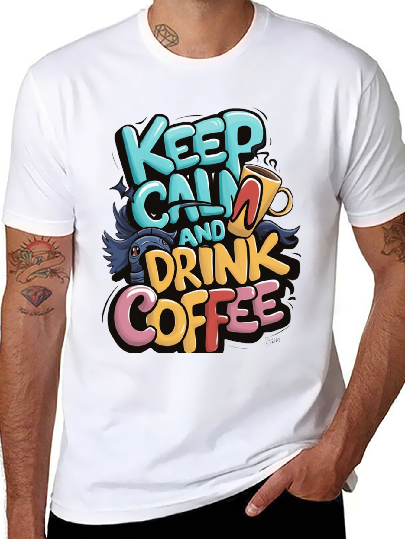 Keep Calm and Drink Coffee Graphic Tee