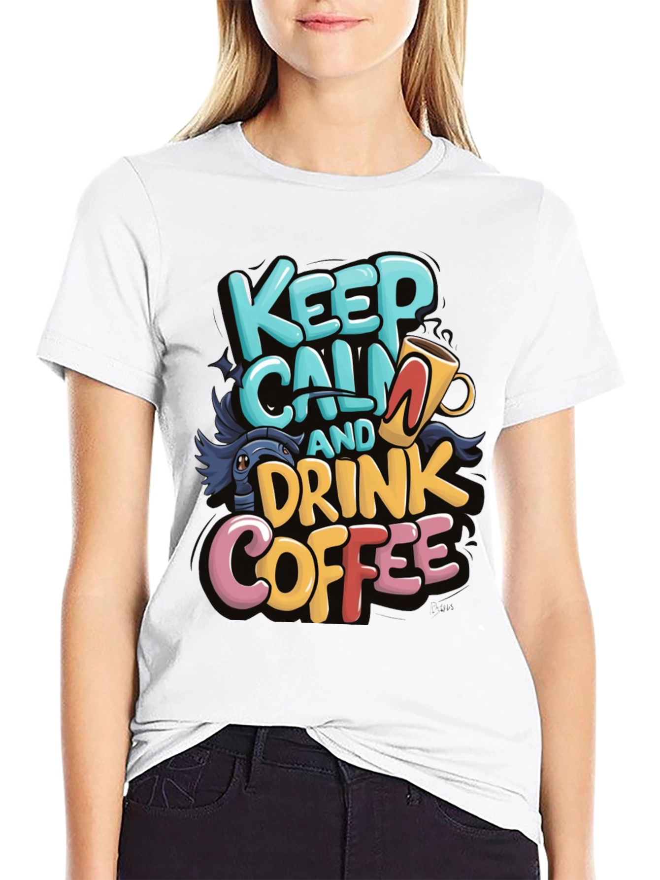 Keep Calm and Drink Coffee Graphic Tee