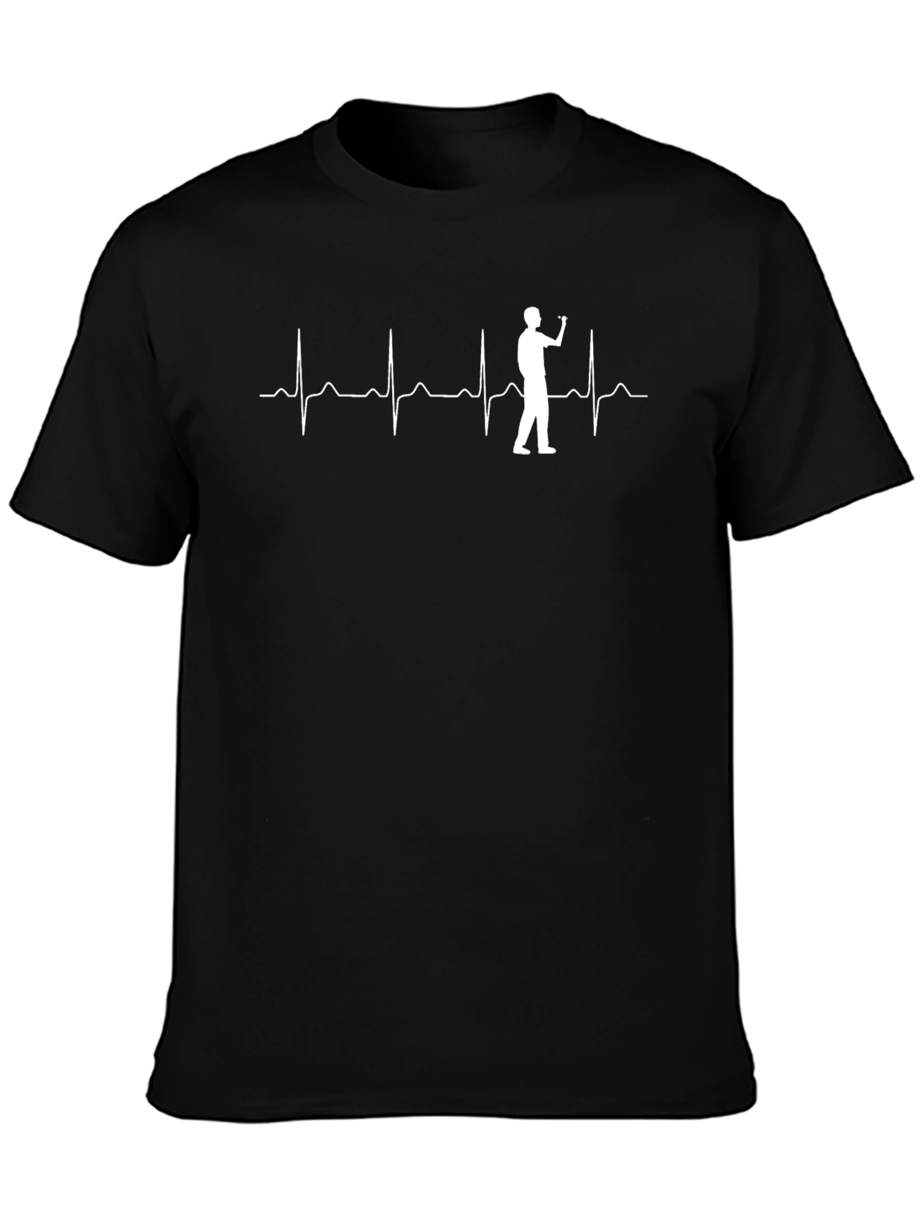 Darts Heartbeat Graphic Tee - Black