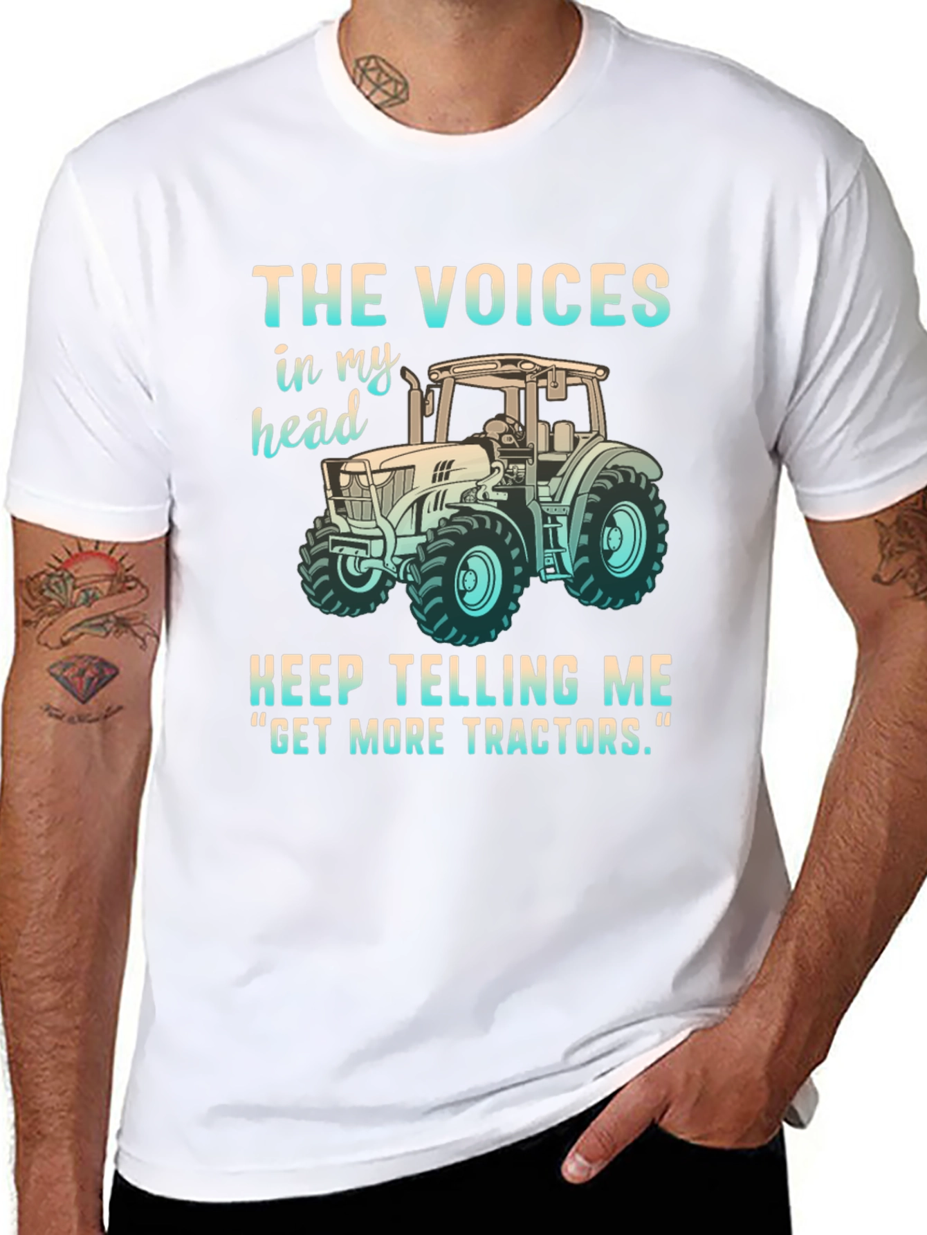 Funny Get More Tractors Graphic Tee