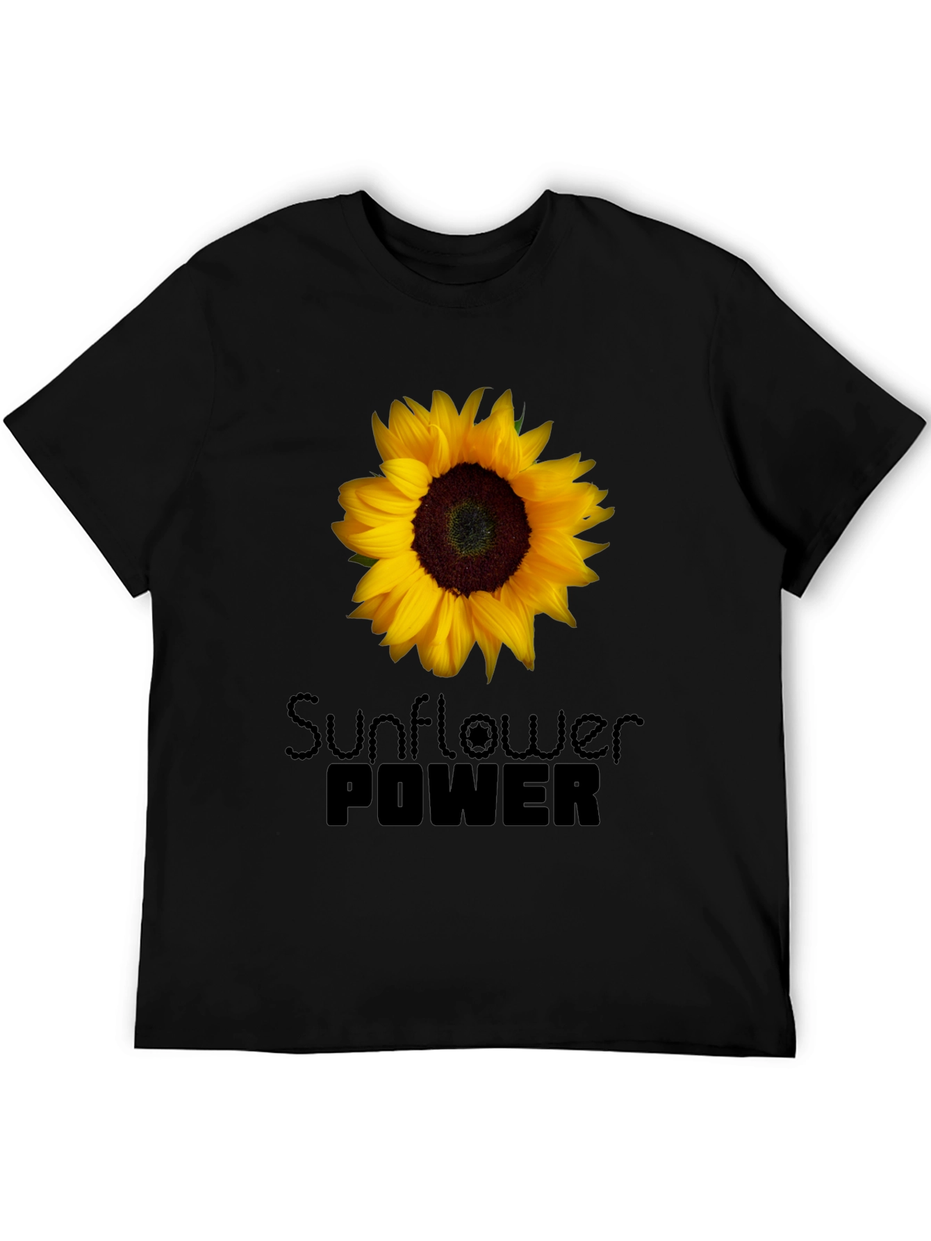 Sunflower Power Black T-Shirt