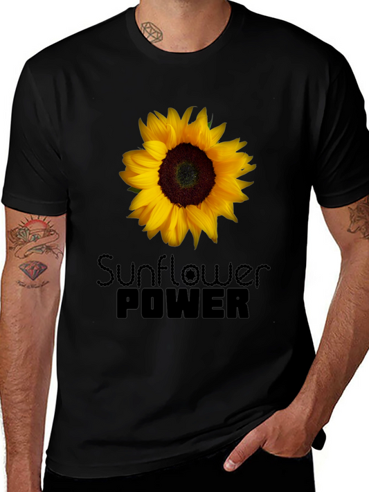 Sunflower Power Black T-Shirt