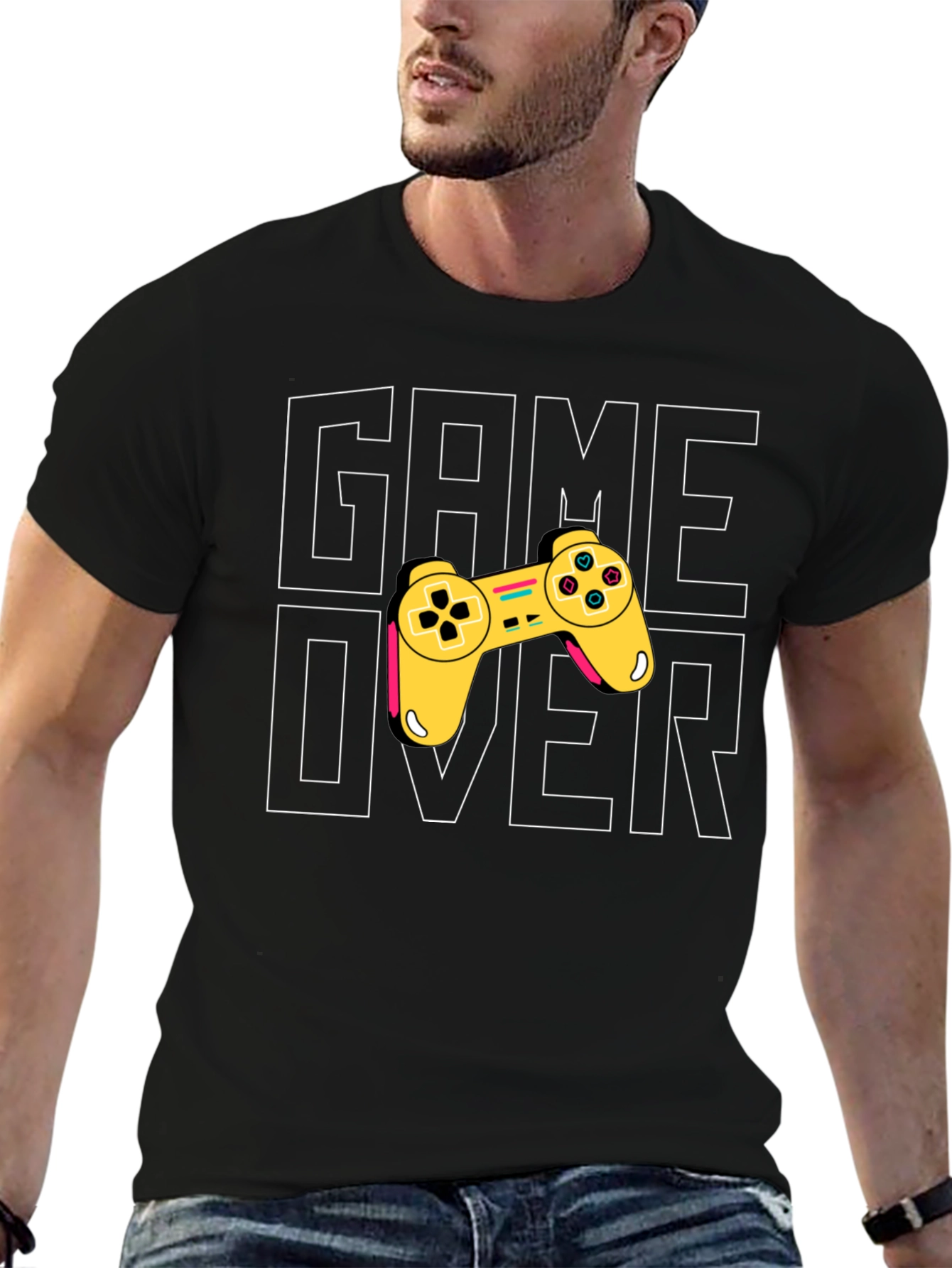 Game Over Graphic Print Tee - Gamer Style