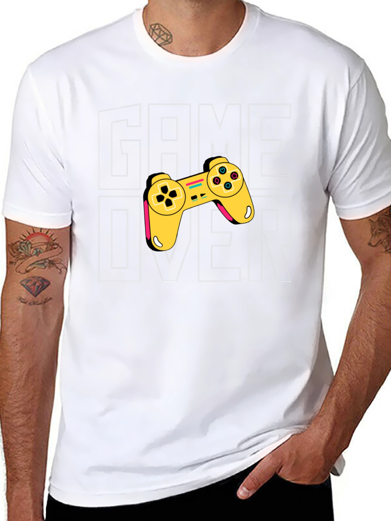 Game Over Graphic Print Tee - Gamer Style