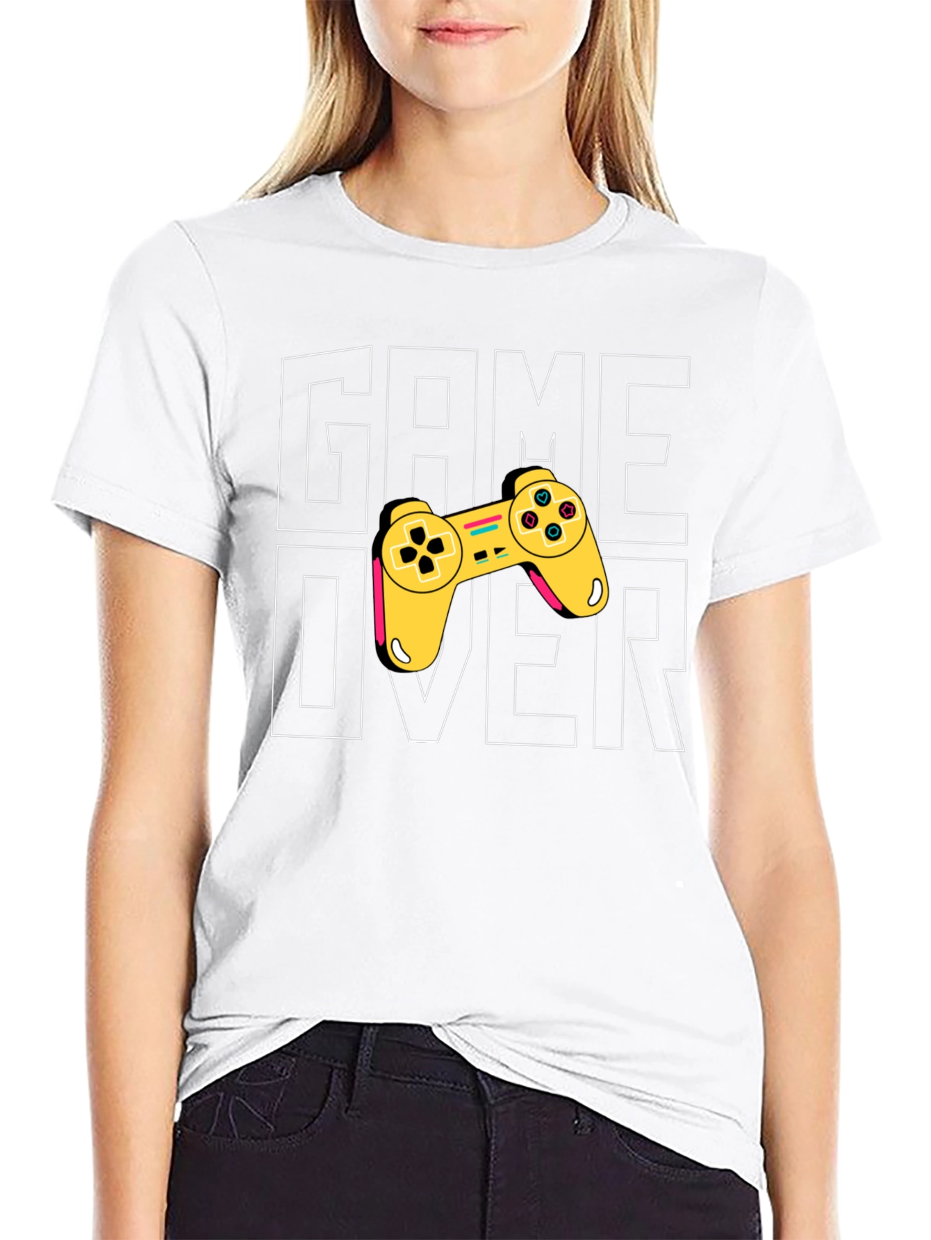 Game Over Graphic Print Tee - Gamer Style