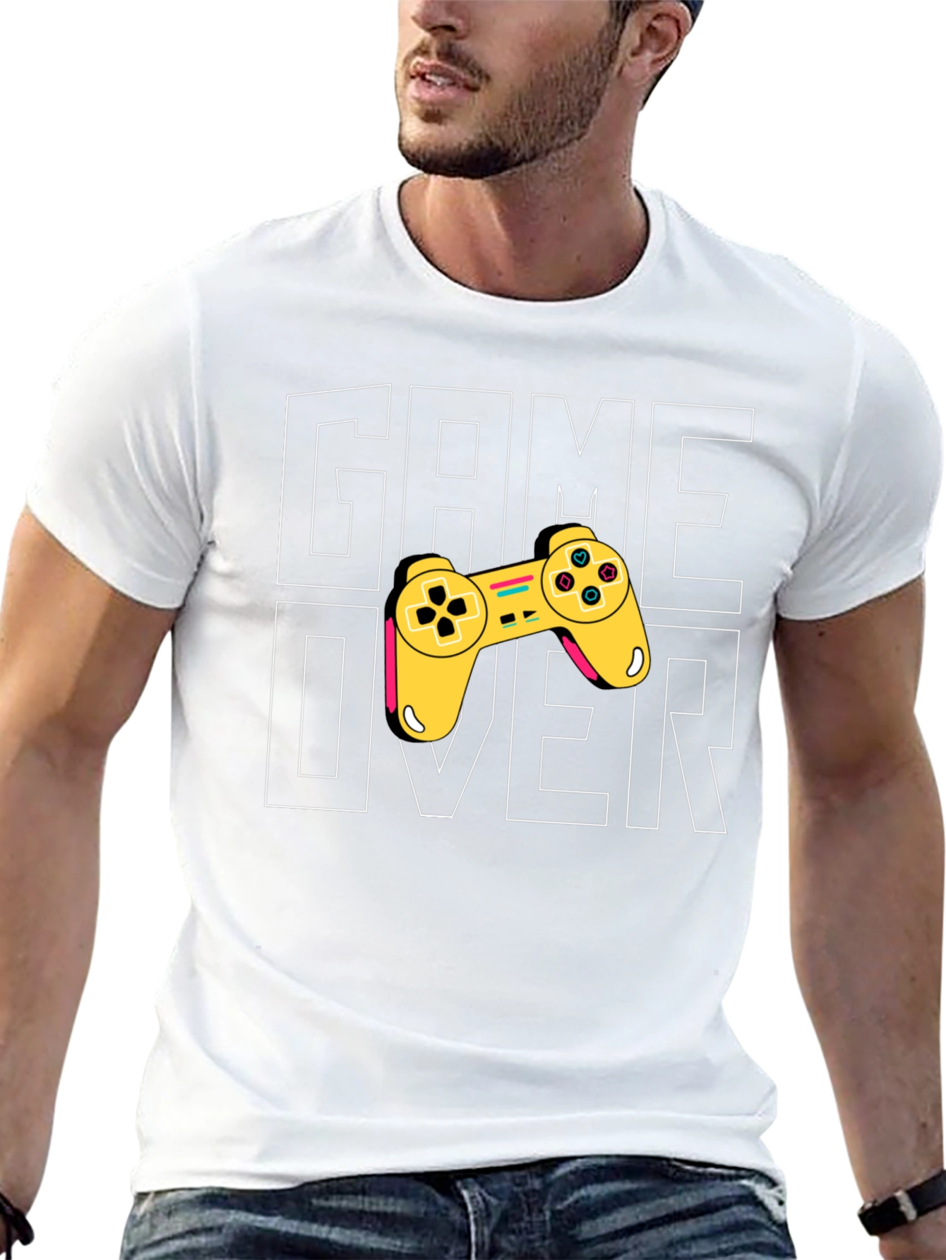 Game Over Graphic Print Tee - Gamer Style