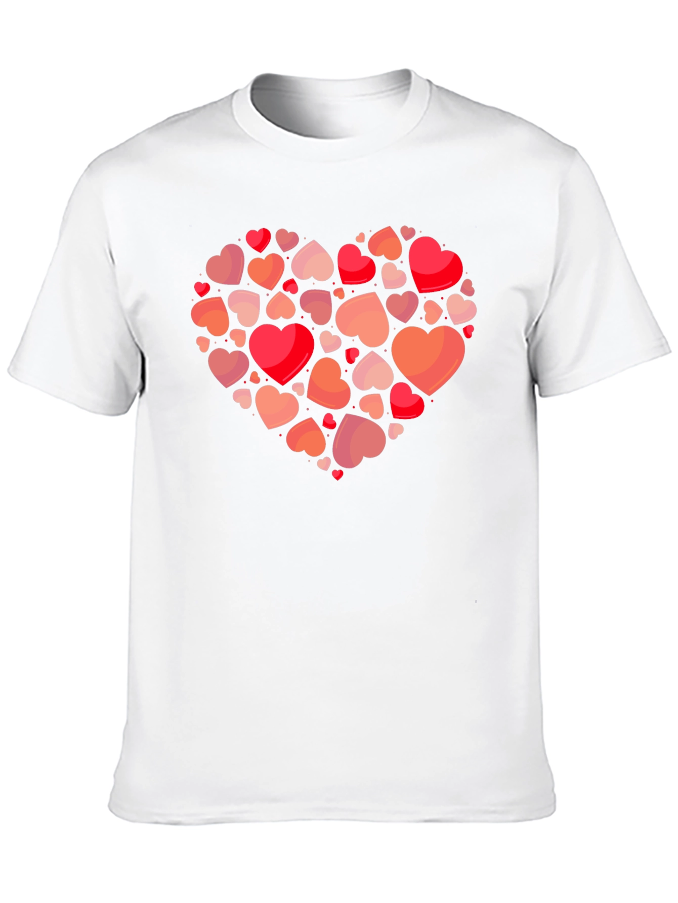Heart Cluster Graphic Tee - Romantic Valentines Day
