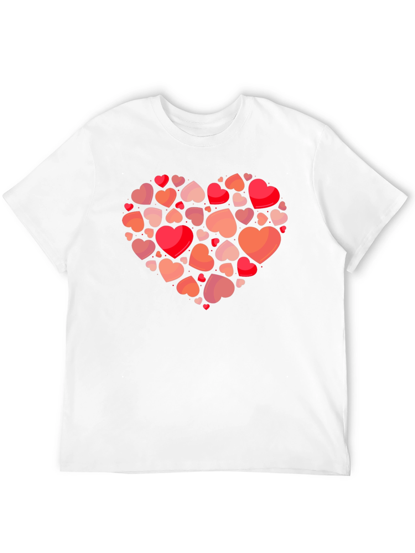 Heart Cluster Graphic Tee - Romantic Valentines Day