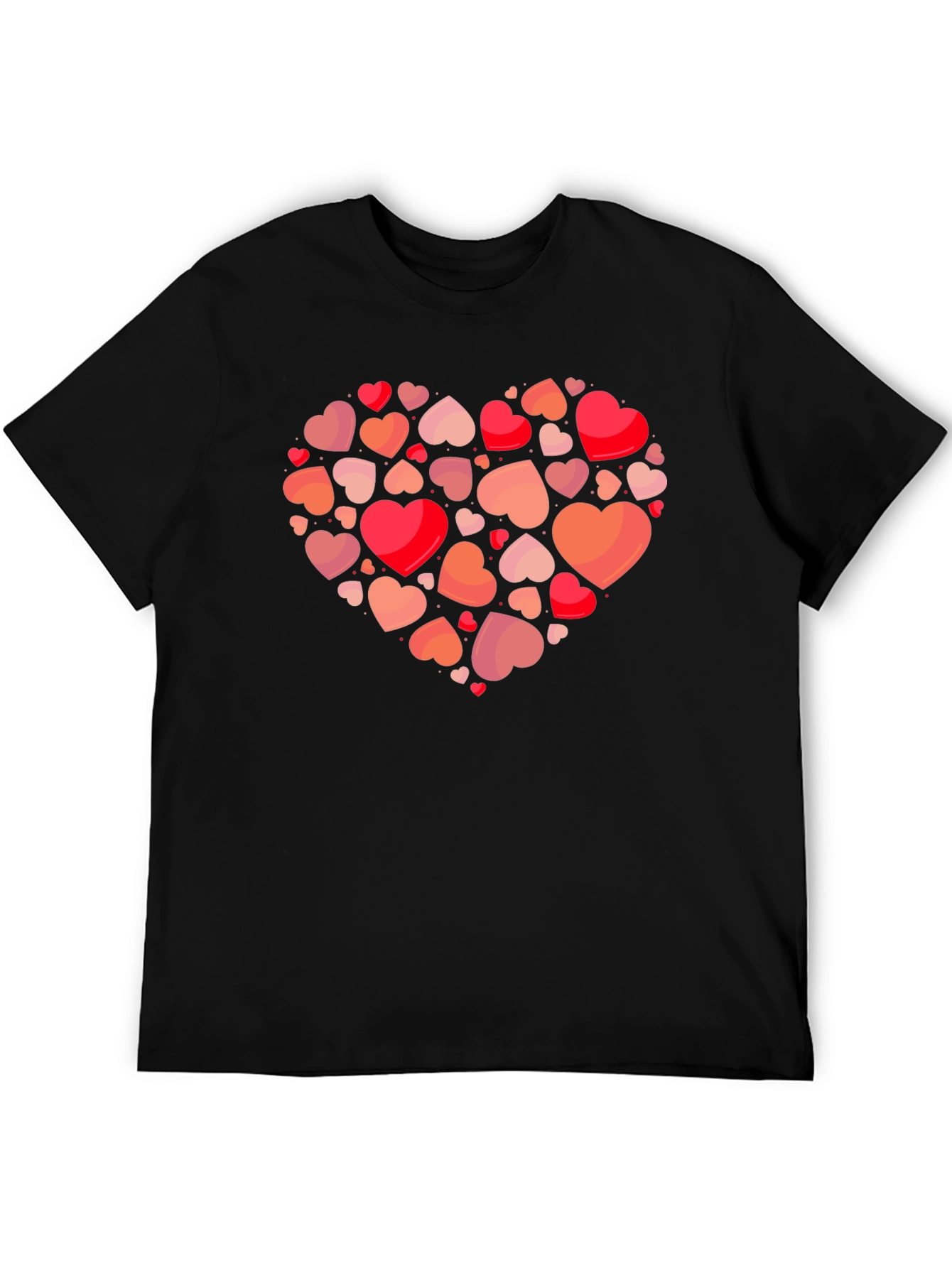 Heart Cluster Graphic Tee - Romantic Valentines Day
