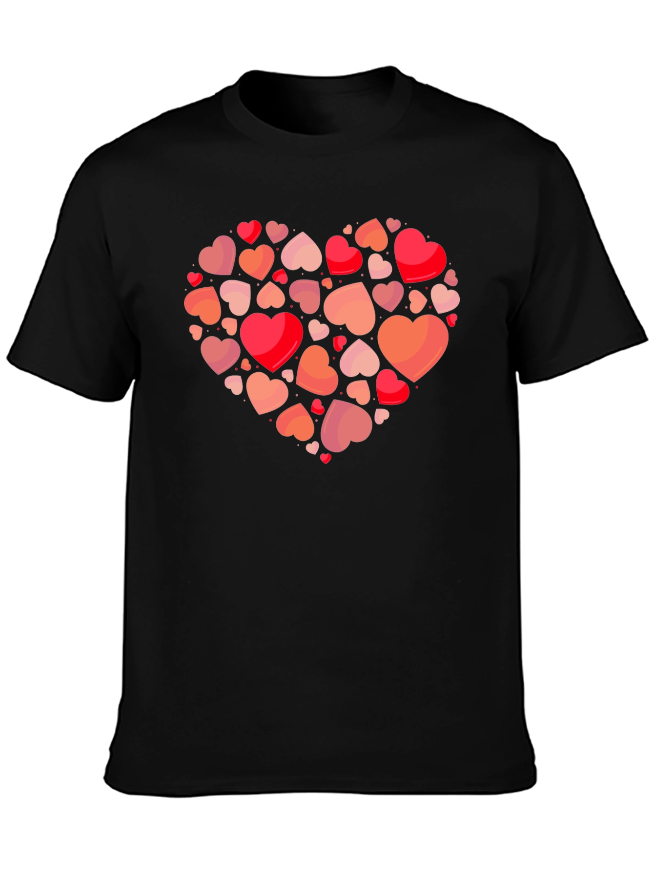 Heart Cluster Graphic Tee - Romantic Valentines Day