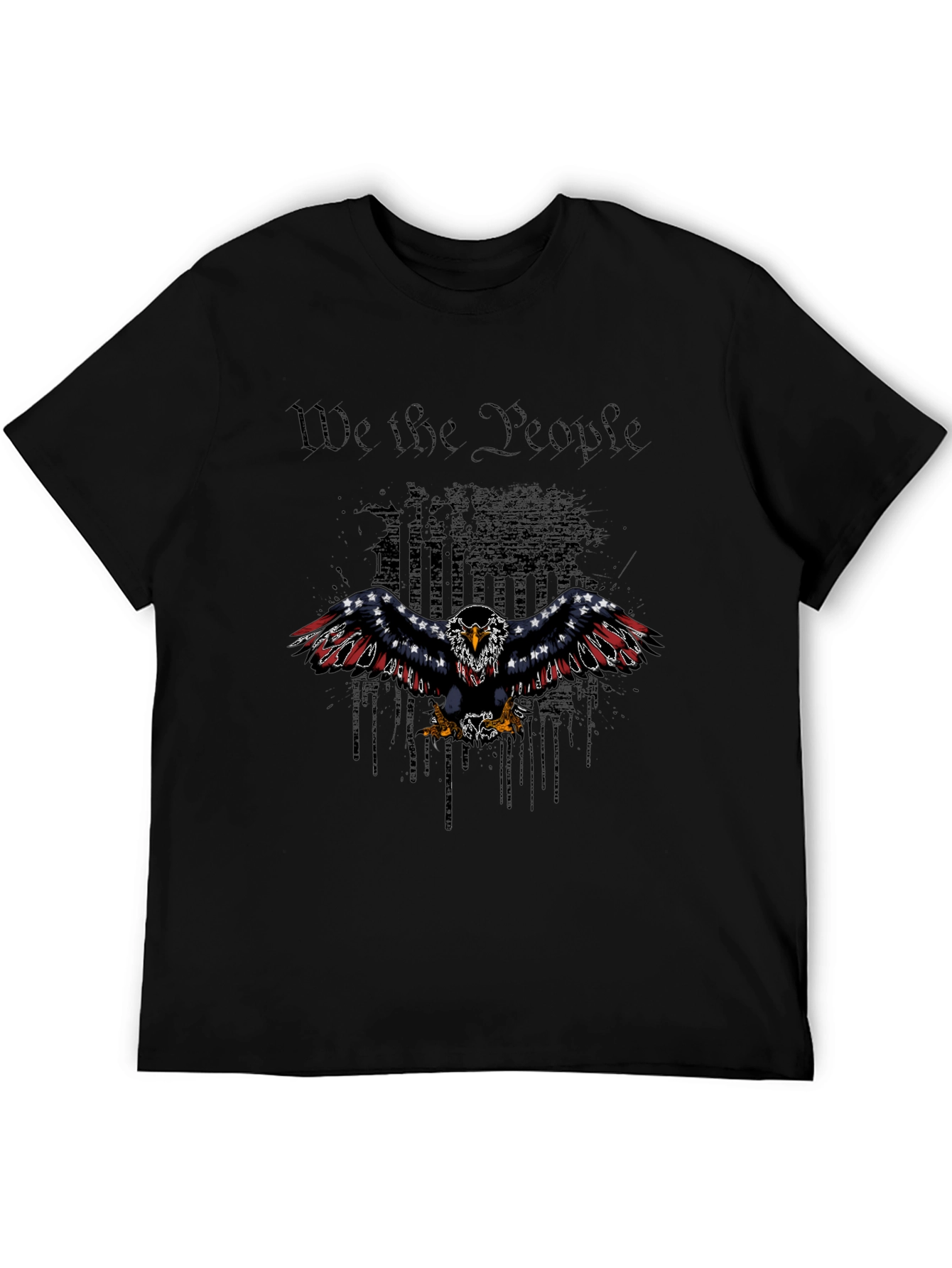Patriotic Eagle We the People Graphic T-Shirt
