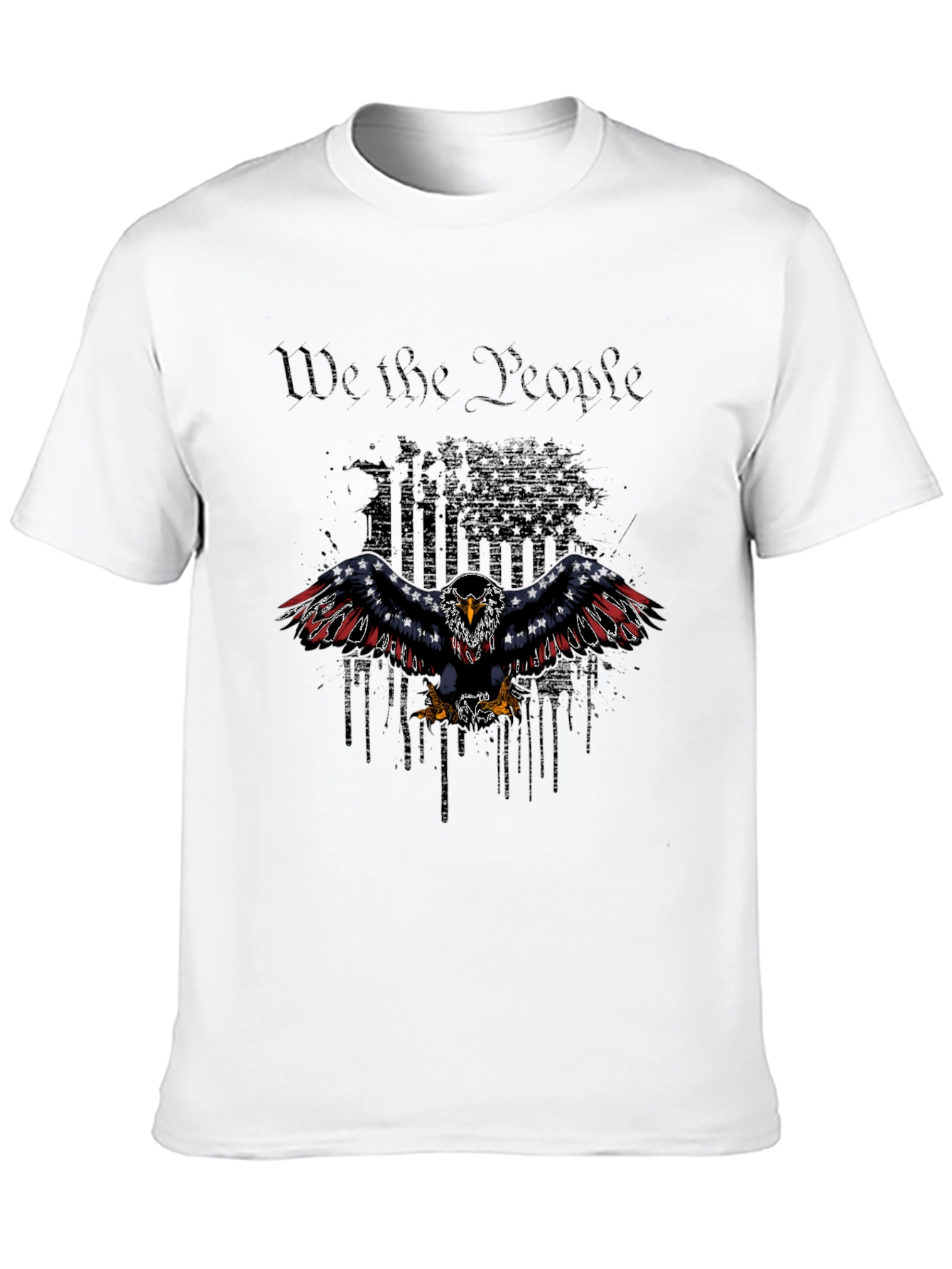 Patriotic Eagle We the People Graphic T-Shirt