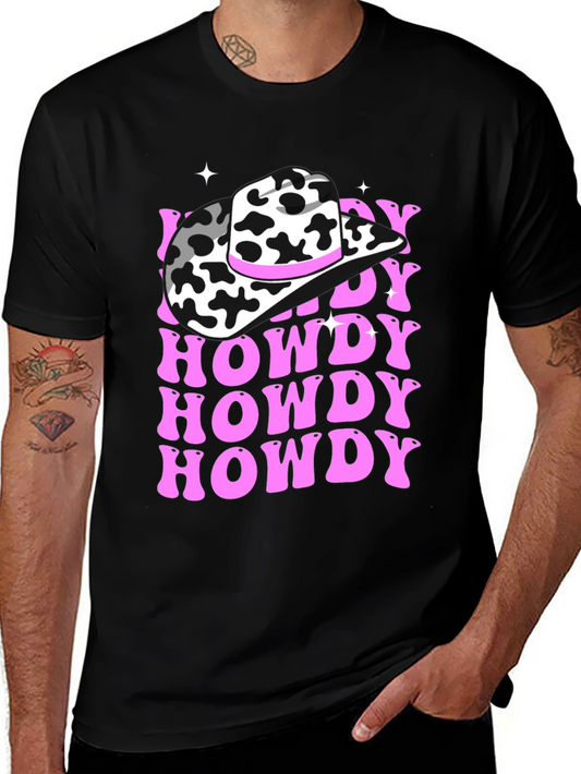 Howdy Cow Print T-Shirt Western Graphic Tee